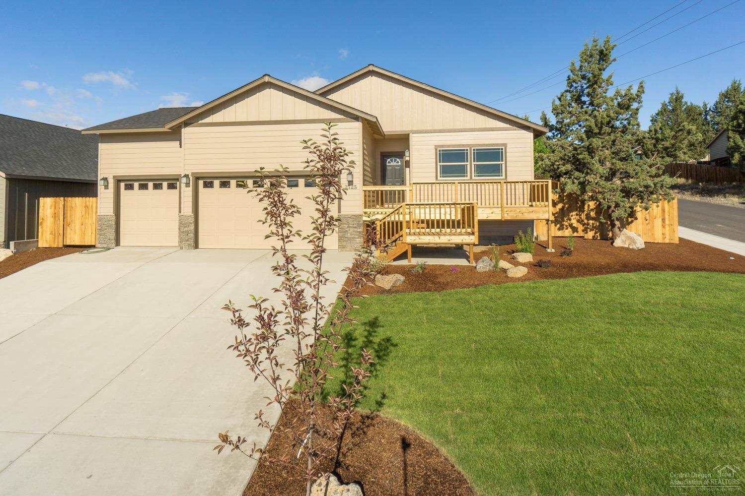 New construction in SW Redmond's Kian Canyon. 4 bedroom, 2.5 bath, 2,044 sf of living space. Lg great room w/fireplace, vaulted ceiling & opens to Dining & Kitchen w/ bar. Knotty Alder cabinets, Quartz slab counter tops, all Stainless appliances. 30 year roof, gas forced air w/high efficiency furnace, Central AC. Triple car garage. Landscaped w/ auto sprinklers & fully fenced. Ready to go!
