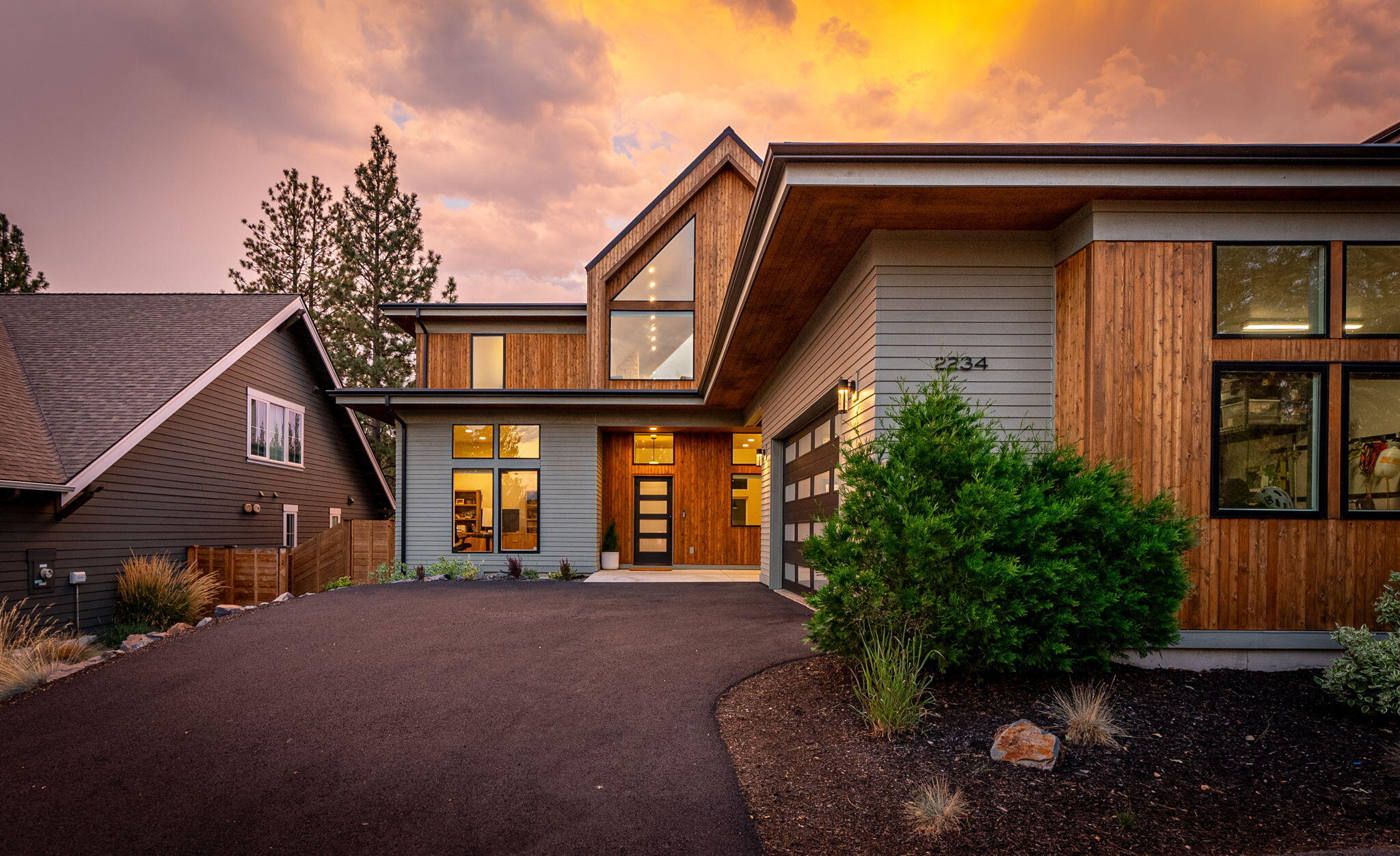 Designed for multigenerational living, this home includes a private, main-level ADU which is ideal for extended family, guests, or work-from-home flexibility. Located in close proximity to Northwest Crossing and Discovery Park, life in this modern gem offers active living and the best of Bend's outdoor lifestyle. Conveniently located in West Bend, this property is a short trip to Shevlin Park, Phil's trail network and K-12 schools. The home itself feels both refined and inviting, with open spaces filled with natural light, a kitchen that inspires gatherings, and a private primary suite designed for comfort. Upstairs, two additional bedrooms and the flex/loft space with mountain views offer additional flexibility. A casita-style ADU adds options for guests, work, or extended family. With a location that connects you to nature and community, this home offers a lifestyle that is both effortless and deeply rooted in what makes Bend special.