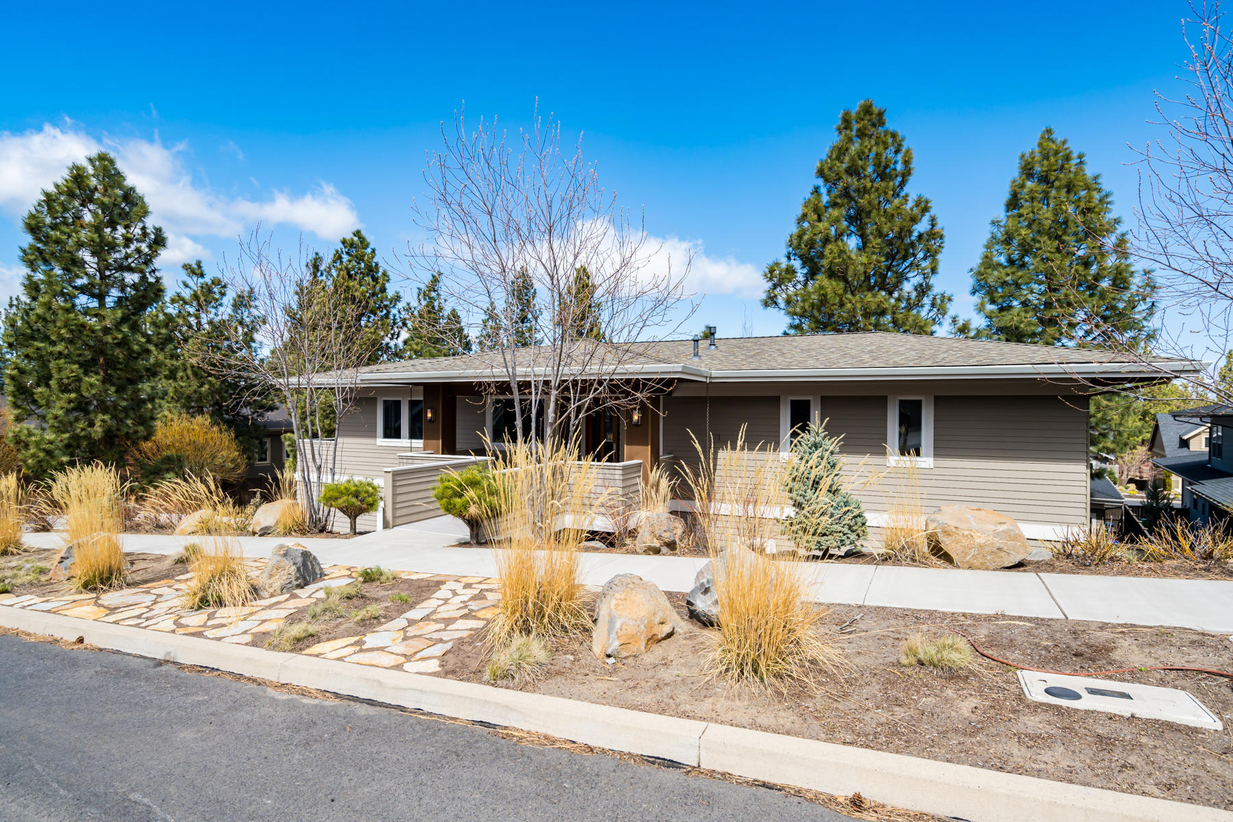 Rare Shevlin opportunity. Hidden gem in the friendly Shevlin Pines neighborhood on the West side. South facing with wonderful light any time of year. Double size lot features a beautiful, lightly lived in home by Leader Builders. Tons of privacy on the main living floor that includes the master bedroom and office, all with mountain views. Lower level offers spacious media room and two additional bedrooms. Multiple decks. Walk to Shevlin Park (with world class hiking, mountain biking and a seasonal stocked fishing pond). 12 minutes to downtown, 5 minutes to Northwest Crossing and K-12 schools. Vehicle access to both floors. 10 ft ceilings on the first floor, 9 ft ceilings on the main floor, and 8 ft solid core doors.  Additional full washer and dryer in the owner's walk-in closet.  Plumbed for a central vacuum system.  This home is great for entertaining, working from home or any type of living situation.