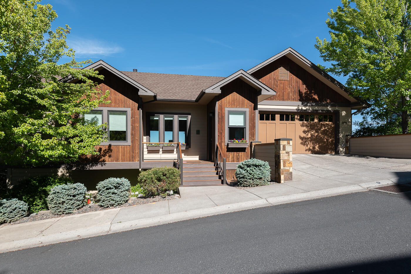 Location, Location, Location and Spectacular River Views!! This beautifully updated
3,667 sq. ft. home has 4 bedrooms, 4 baths, 1 half bath and is located in a very
desirable NW Bend neighborhood with easy access to the Deschutes River trail and
downtown. The main level has a living room with fireplace featuring a juniper
mantel, dining area, kitchen with Wolf & Sub-Zero appliances, butler's pantry with
132 bottle wine refrigerator, half bath, a spacious master suite with fireplace, free
standing tub, walk-in steam shower, double vanity & heated floors. Downstairs has
a large bonus room, office, laundry room and 3 ensuite bedrooms. The house sits
on .37-acre lot with approximately ½ mile of amazing river views not to mention
views of Grey Butte, Ochocos, City and Pilot Butte, which makes it the perfect spot
to watch the 4th of July fireworks. In turn key condition and all you have to do is
move in!