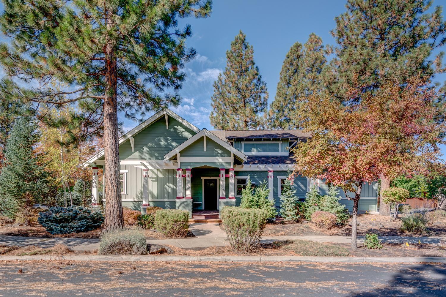 Charming single level craftsman home in prime location in highly desirable Northwest Crossing. House offers 1,534 sq.ft corner lot, open floor plan living with 3 bedrooms and 2 baths. Vaulted ceilings, filled with abundant natural light throughout the home. Extensive hardwood flooring, custom white oak cabinetry and authentic craftsman styling. Home has an oversized attached 2 car garage and a good size backyard with an underground drip system, mature trees and patio. Enjoy extremely low utility bills with a solar system and solar hot water tank. Enjoy a covered front porch and cute patio. Just 2 blocks to compass park, The Grove, NWX restaurants, shops and a short walk or bike to Phils trailhead. Sellers are willing to sell all furniture including kitchen items.