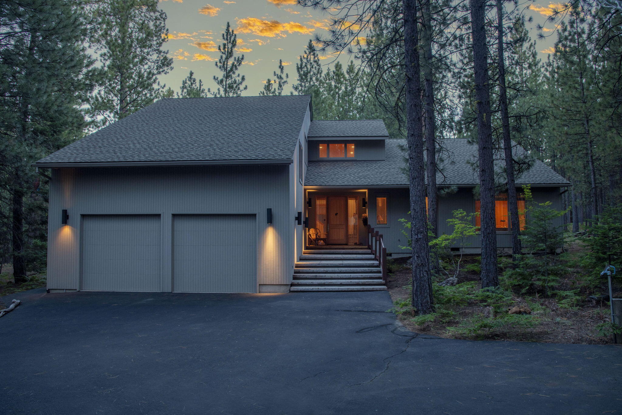 Experience the craftsmanship and privacy of this 5 bed (main level primary), 3 bath home. The 1.5+ acre lot affords peace and luxury. Step into comfort with vaulted ceilings, a soaring basalt fireplace & forest views. The great room concept with beautifully appointed kitchen invites entertaining. Thoughtful separation of space with 2 additional bedrooms, bunk room, full bath and loft upstairs. Sleeping space for 12! No detail overlooked with exquisite, extra tall doorways and clear grain, solid core woodwork. The primary is an oasis with lofty ceilings, soaking tub, territorial view, deck access and walk in closet. Expansive, multi level deck invites you outside. Home is sold turnkey with luxury, high end furnishings. Lovingly cared for, this home conveys in wonderful condition. Full time, part time or rental home, you'll appreciate the oversize garage with high ceiling and plentiful finished storage. Black Butte Ranch amenities: golf, biking, swimming, restaurants, and more.