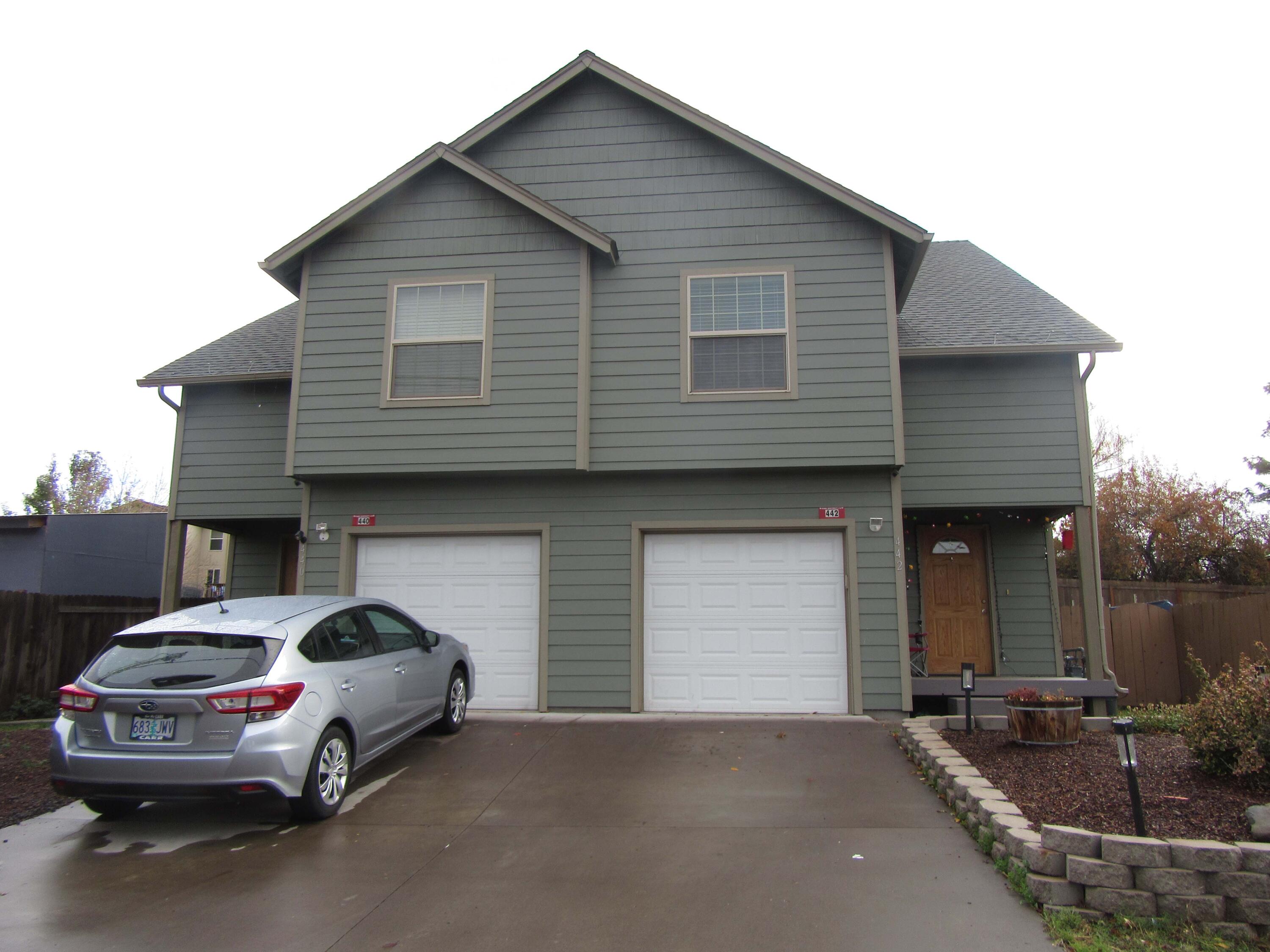 1000 Characters MAX)  Very nice townhouse style duplex, solidly  built in 2006, 
With gas F/A heat, gas water heaters  and A/C and new exterior paint.   Rents total $2,650. Owner pays water, sewer & garbage.  All kitchen appliances stay, including washer and dryers.  Attached garages with openers, patios and  separate fenced yards for both units. Extra off street parking.  Great location by Klamath Lake.