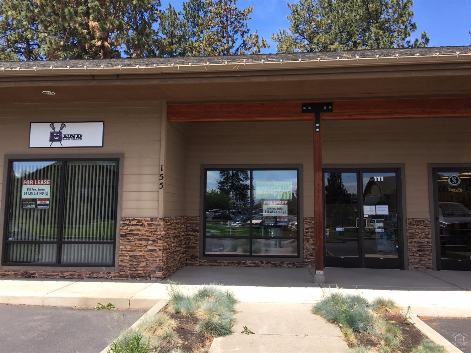 Prime West side Bend retail space located within the Century Village Shopping Center. Clean 1,683 +/- SF space which includes two offices, a break room, and restroom. Clean and move in ready. Surrounding tenants include Bend Pet Express, West Side Liquor, Jersey Mike's Subs, Bend Pilates, Muddy Paws, Bend Cyclery, and more. Available immediately.