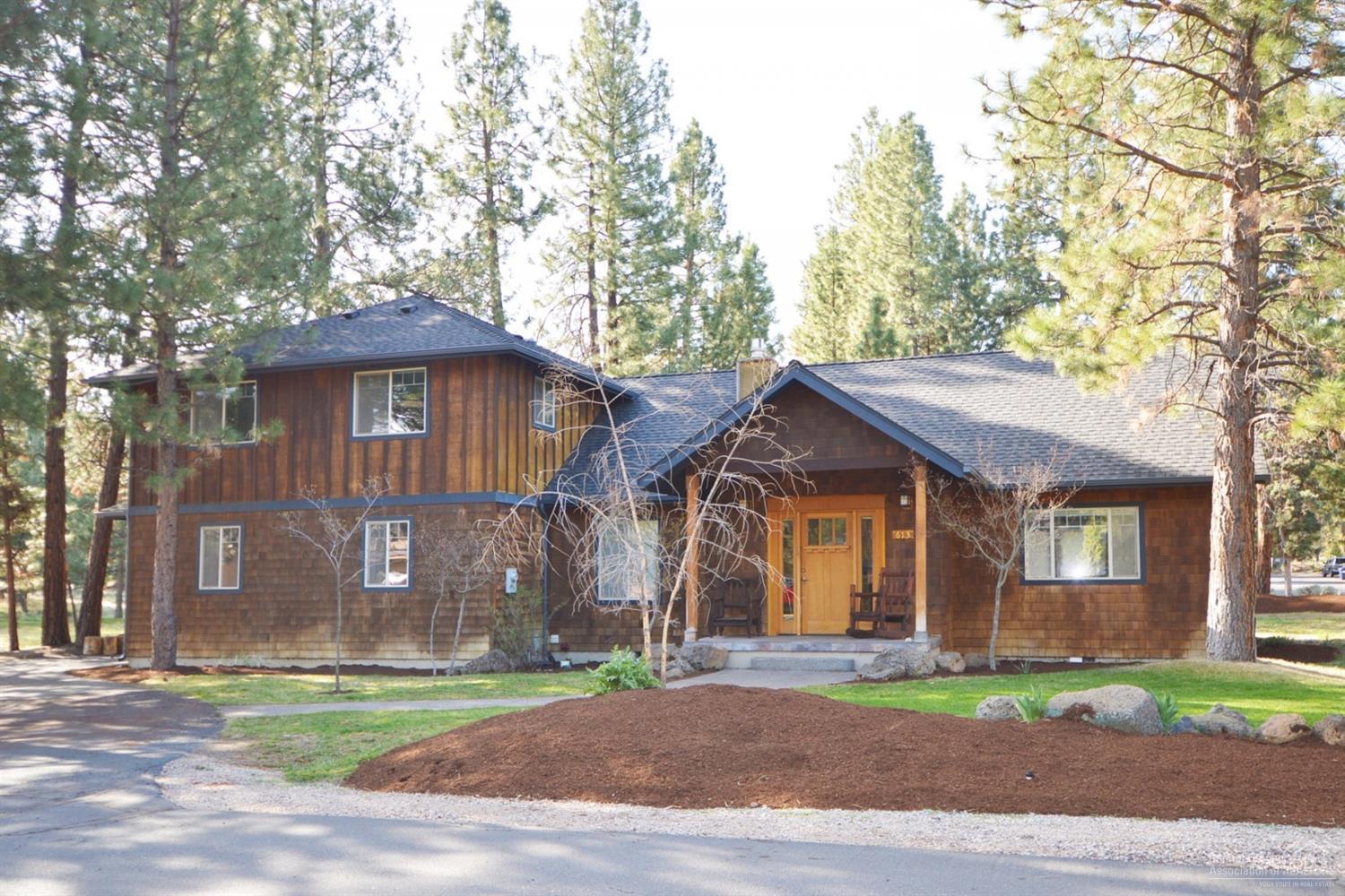 Fantastic property in the heart of Sisters! Corner lot, Craftsman home, features include 3 bedrooms(Master w/ensuite), 3 baths, large kitchen with granite counters and SS appliances, open to great room, propane fireplace, hardwood floors, office/media room and utility. 2 car attached garage, great covered front porch and rear patio / deck. Short walk or bike to all that Sisters offers.