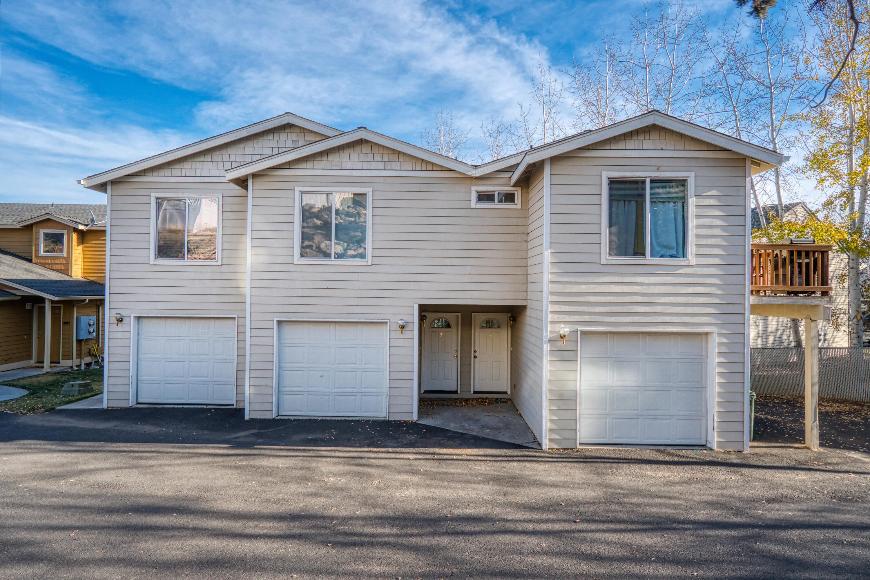 Hard to find Triplex in the Bend Opportunity Zone. Great cash flow and low maintenance.  Professionally managed.  Close to Hospital, Whole foods, Costco and hiking trails at Pilot Butte.  Unit #1 and #2 are 2 bedroom, 2.5 bath, rented at $1700 and $1475.  Unit #3 is a furnished studio, rented at $2550, but includes utilities.  Each unit has slider to private deck/patio and one car garage. Showings with accepted offer. Seller is related to listing agent.