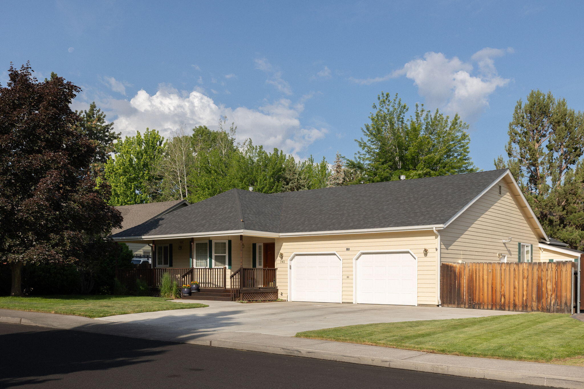 Beautifully maintained 3 bed, 2 bath home in Bend's desireable Tanglewood neighborhood. This 1,817 SF single level features hardwood floors, fresh interior paint, gas fireplace, walk in closet, and a kitchen with slider drawers. Outside, enjoy a serene backyard with decks, raised flower beds and a 5-zone sprinkler system. The .21 acre lot also offers RV parking with a 240V outlet and sewer drop, plus a standout garage with a commercial heater and sink. New roof in 2017, exterior paint in 2023, and close proximity to Larkspur Trail complete the package. Located in the Bear Creek Elementary boundary - home to Bend's dual immersion Spanish program.