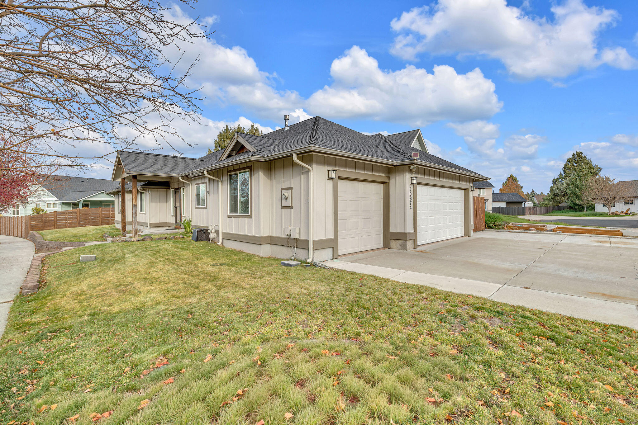 If you are looking for a neighborhood that is desirable with a home that matches it then look no further.  This wonderful single level home is in great condition and is in a neighborhood that you will be happy to come home too.  The features include a well designed floor plan with a triple car garage (epoxy floors), three bedrooms, two bathrooms, a gas fireplace in the great room, a cool breakfast island to entertain company and friends while preparing your meals, a nice fenced in back yard with an out building for storing an assortment of items.  BBQ is plumbed on the patio.  Keys to the locked storage shed in the back yard are hanging on the wall in the garage.