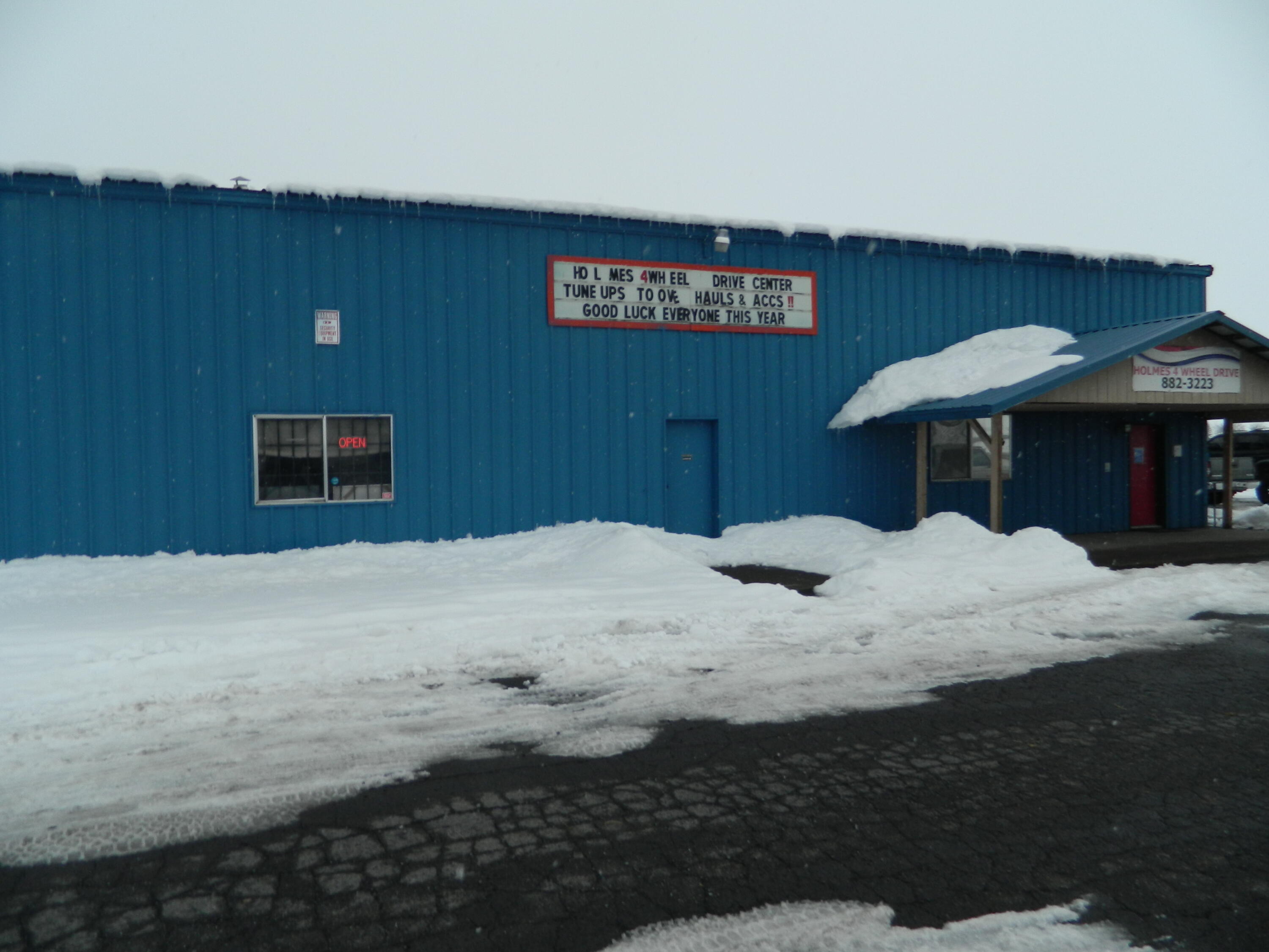 Holmes Four Wheel Drive Center is an auto repair shop established in the Klamath basin in 1971. We specialize in four wheel drives, deisels and aftermarket accessories.
We work on all vehicles with any range of issues.  You will be purchasing the business with all our customers, name recognition and outstanding reputation. A separate transaction includes all equipment and tools, not limited to compressor, forklift, 3 lifts, hvac system, tools, office equipment and computers