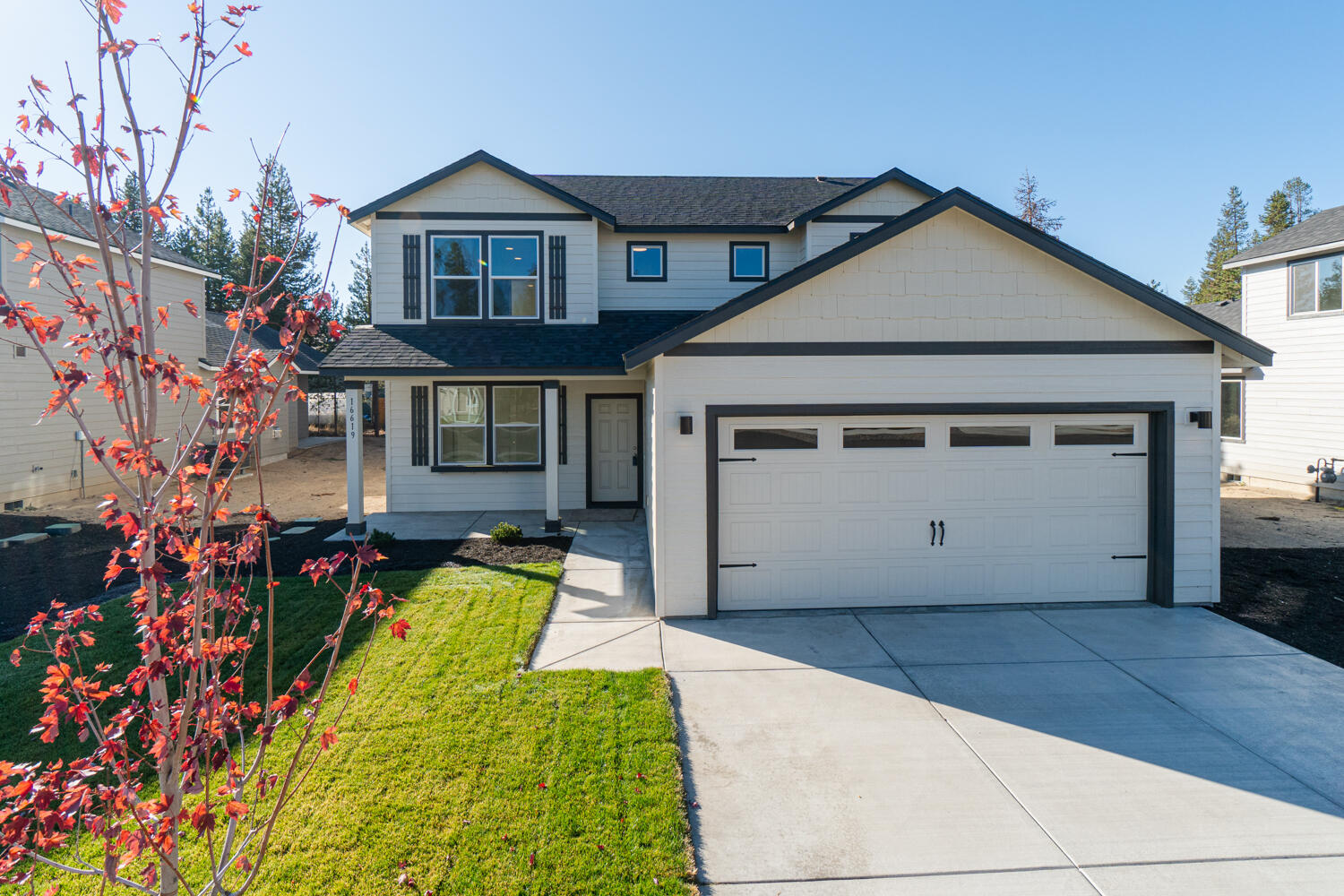 Don't miss this charming home located in the heart of Central Oregon, close to town for shopping + services & still just min from Class A fishing, skiing & all the wonderful recreation Central Oregon is famous for. You'll find craftsmanship throughout this two-story home w/open floorplan, den/office space or even 4th bedroom off the entry, plus tons of natural light w/energy efficient windows throughout. Kitchen boasts stainless steel appliances, solid surface counters, full height designer backsplash, an abundance of cabinet space & central island w/brkfst bar seating. Eating area w/sliding doors that leads to the covered back patio. Laminate flooring throughout all main living areas plus carpeted bedrooms. Spacious primary suite ftrs large walkin closet w/built-ins, spacious ensuite bath w/soaking tub, step-in shower, dual vanities, & enclosed toilet area. Two other guest bedrooms share full bath w/shower/tub combo. Covered entry, front landscaping w/sprinklers, two car garage + AC!