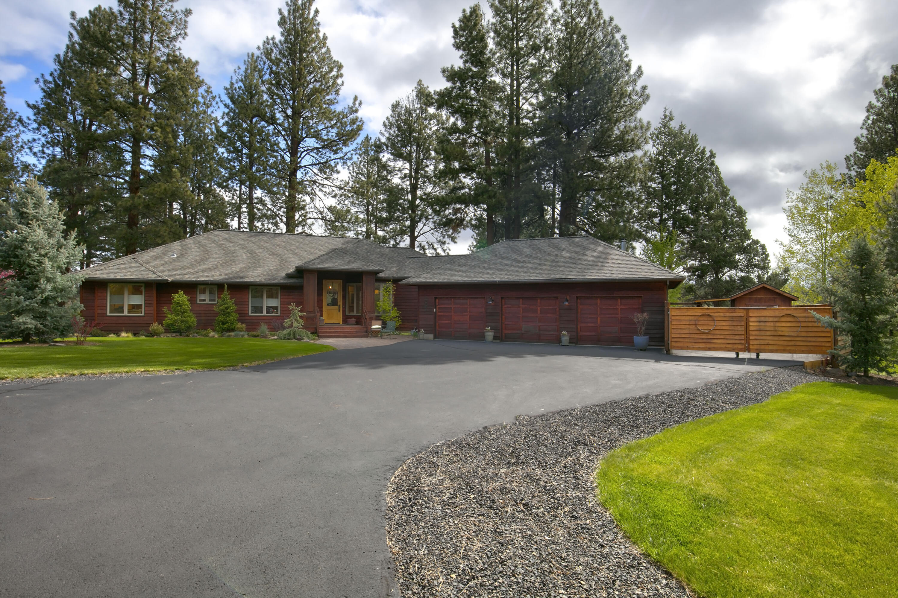 New listing in Sage Meadow! Welcome to this beautiful single-level home, nestled alongside private meadow and ranch land. Inside, you'll find a thoughtfully designed layout with the kitchen opening to a great room highlighted by a charming wood-burning fireplace. The great room flows seamlessly into a versatile bonus room, offering endless possibilities. On the opposite side of the home, you'll discover three bedrooms, two full bathrooms, and a convenient laundry room. This property boasts impressive exterior features, including: A spacious three-car garage, fenced garden, an expansive deck with a hot tub, perfect for soaking in stunning meadow views as well as an additional fenced storage area adjacent to the garage, ideal for your RV/sprinter van, lawn care equipment and toys. Don't miss your chance to make this exceptional property in Sisters your own!