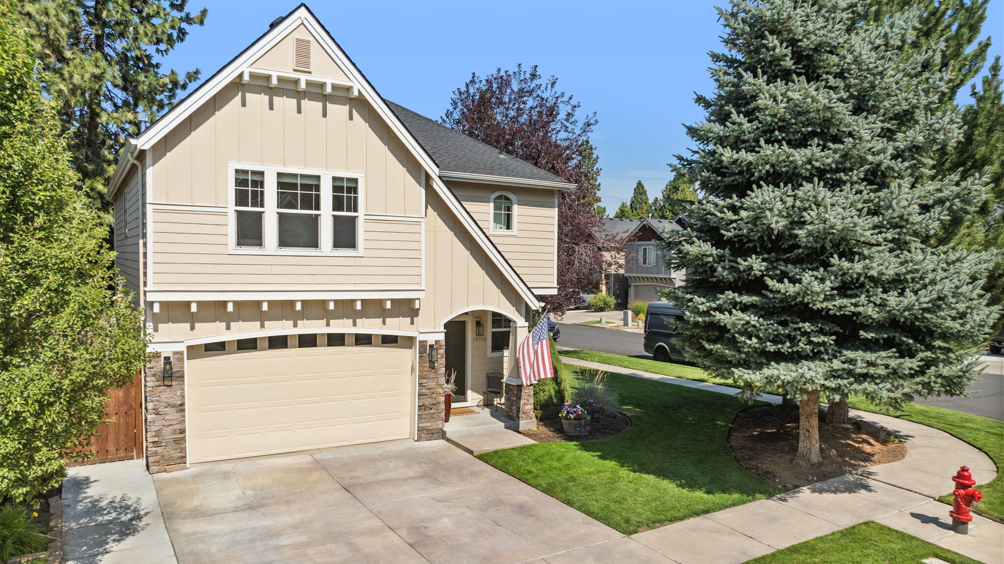 Welcome to the friendliest street in Bend. Nestled on a corner lot in the desirable River Canyon Estates, this stylishly updated home offers the best that Bend has to offer. A vibrant community, close proximity to schools, parks, and the Deschutes River trail beckons just a short distance away. Inside this home has been largely updated with flooring, paint, carpet, lighting, and a custom kitchen and great room remodel. The grounds have been meticulously landscaped and the backyard features a paver patio, shed, and natural privacy. Come check out this home and step into your future.