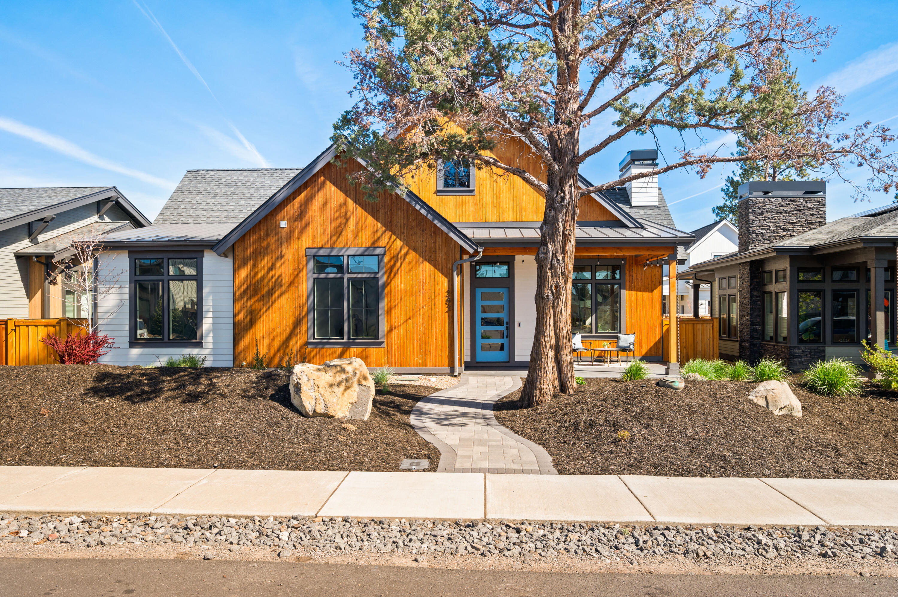 Welcome to this exquisite American Farmhouse, a stunning union of tradition and modernity, nestled in the vibrant community of Sisters, Oregon. Having clinched six awards on the 2023 COBA tour of homes for its beautiful design and eco-friendly features. Step into an expansive living space that seamlessly blends sophistication with comfort. The living room has vaulted ceilings, and an open layout, perfect for hosting guests or a quiet evening in. The heart of the home is the gourmet kitchen, equipped with an oversized island and a custom dry bar including a wine cooler. Stylish White oak cabinets with quartz countertops throughout, With three cozy bedrooms and a dedicated office space. Enjoy the neighborhood park, nearby hiking trails and short walk to downtown
Sisters. Sellers are offering a credit to buyers for closing costs! Disclosure: Listing Agent is also owner of the home.