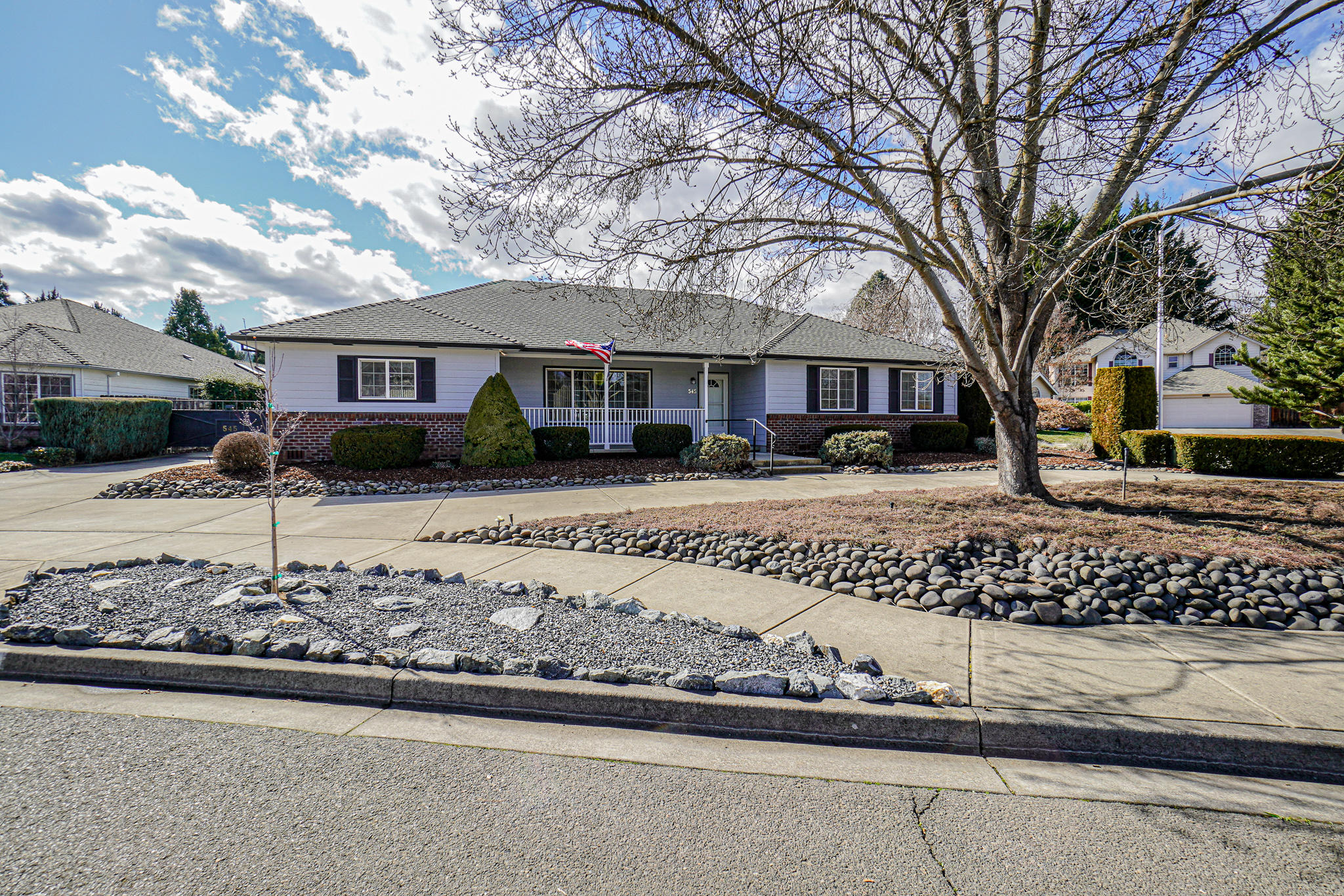 Sold Only.  Spacious single-level home on large lot with gated entry to driveway and 3 car garage.  Circular driveway in front. Great RV parking too.