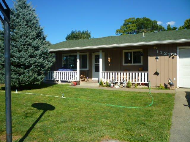 First time home buyers! Here is your chance to own a home and pay less per month than you can rent for! Cute and cozy 3 bedroom 1 bath 1242 sq ft. home with nice sized back yard and storage/shop building. Laminate flooring in living/dining and carpet in bedrooms. Very nice concrete work in rear patio/BBQ area. Agent may add non contractual remarks