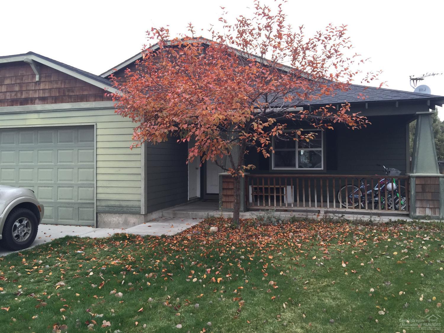 Single family home in NE Redmond. 3 bedroom, 2 baths with a large back yard. Open floor plan w/laminate floors, vaulted ceiling & gas fireplace. Garage was partially converted to bonus room but can be converted back.