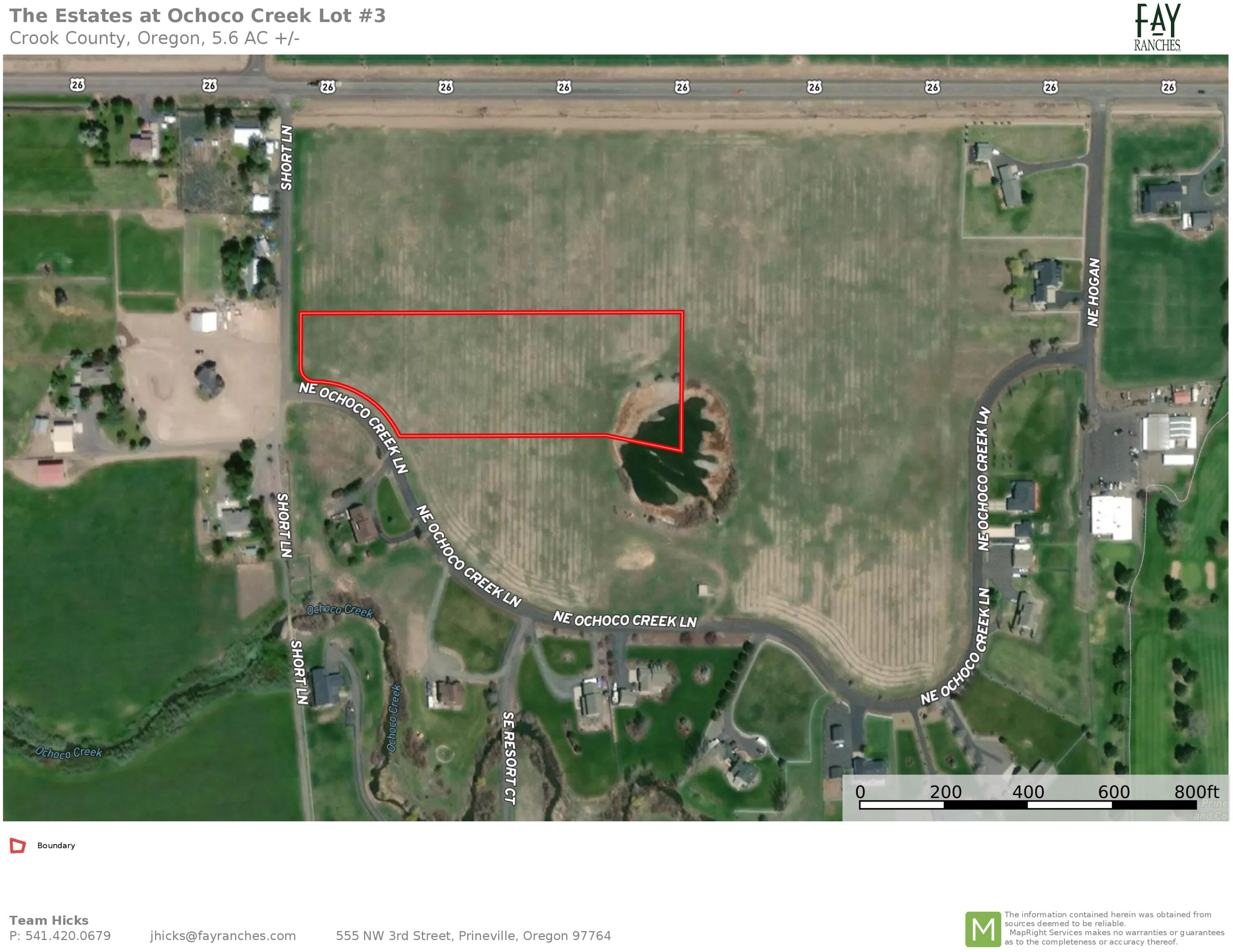 Country living close to town... This 5.6 acre lot is located in a highly desired area of Northeast Prineville! Located in the Estates at Ochoco Creek, which is an area of very nice and newer homes and near Prineville Country Club. This lot is flat and ready to build. With owner friendly CC&R's, 1 acre of irrigation, and ready for a new owner to build their dream home. Property is NOT located in the 100 year flood plain. Septic approved for standard septic. Power is at the road. Well needs to be drilled (well depths in the area are under 100 feet). This subdivision also offers 116 acres of common area with hiking and equestrian trails and near a private 9 hole country club golf course (membership not required for this community but is required to use golf course).