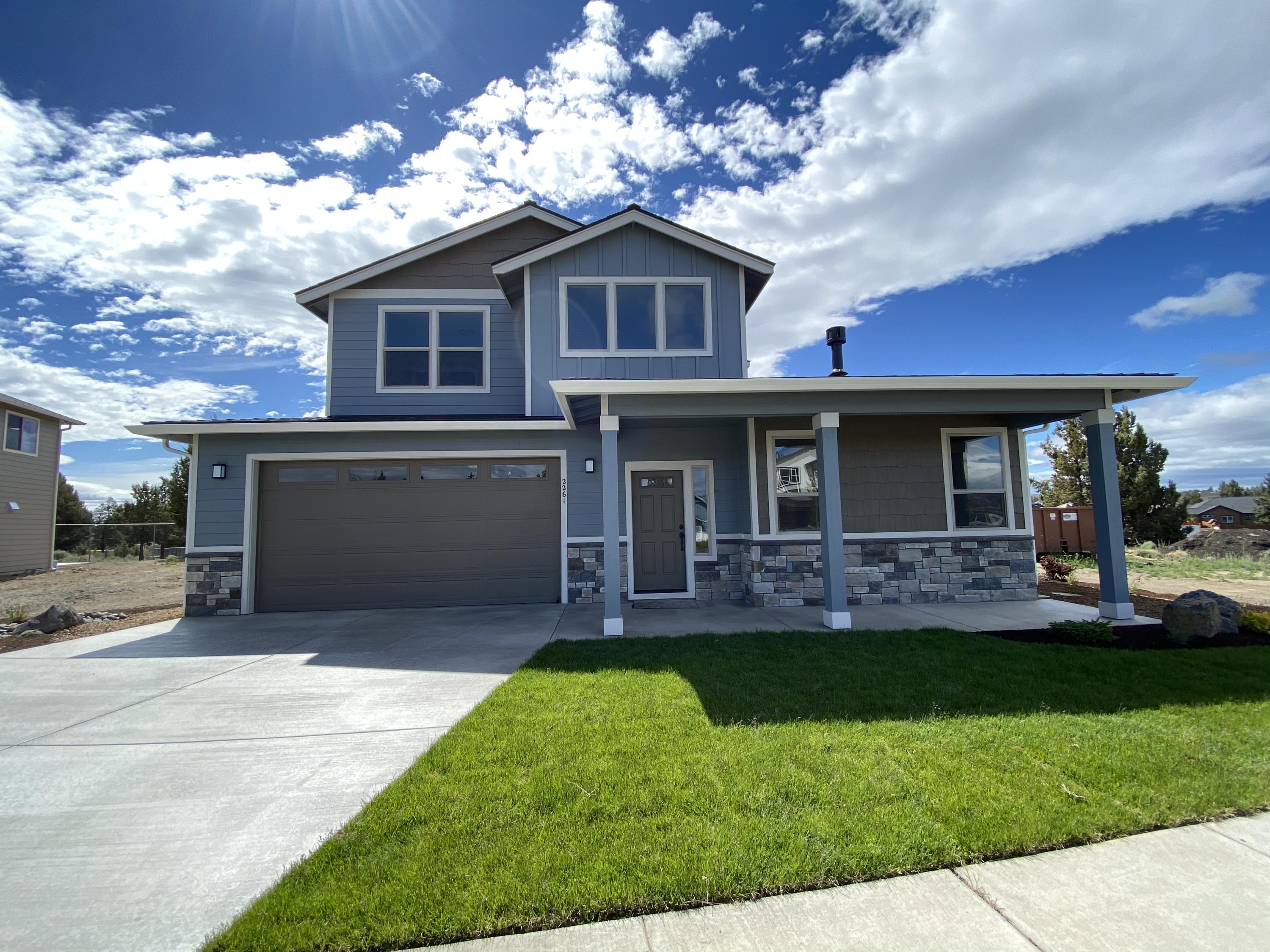 You will love this new construction home in NE Bend close to medical, restaurants and shopping. Gourmet kitchen with quartz counter tops, stainless steel appliances and a gas fireplace with rock surround in the great room. Main level master suite with walk-in tile shower and generous closet, and two bedrooms and an open bonus room upstairs.