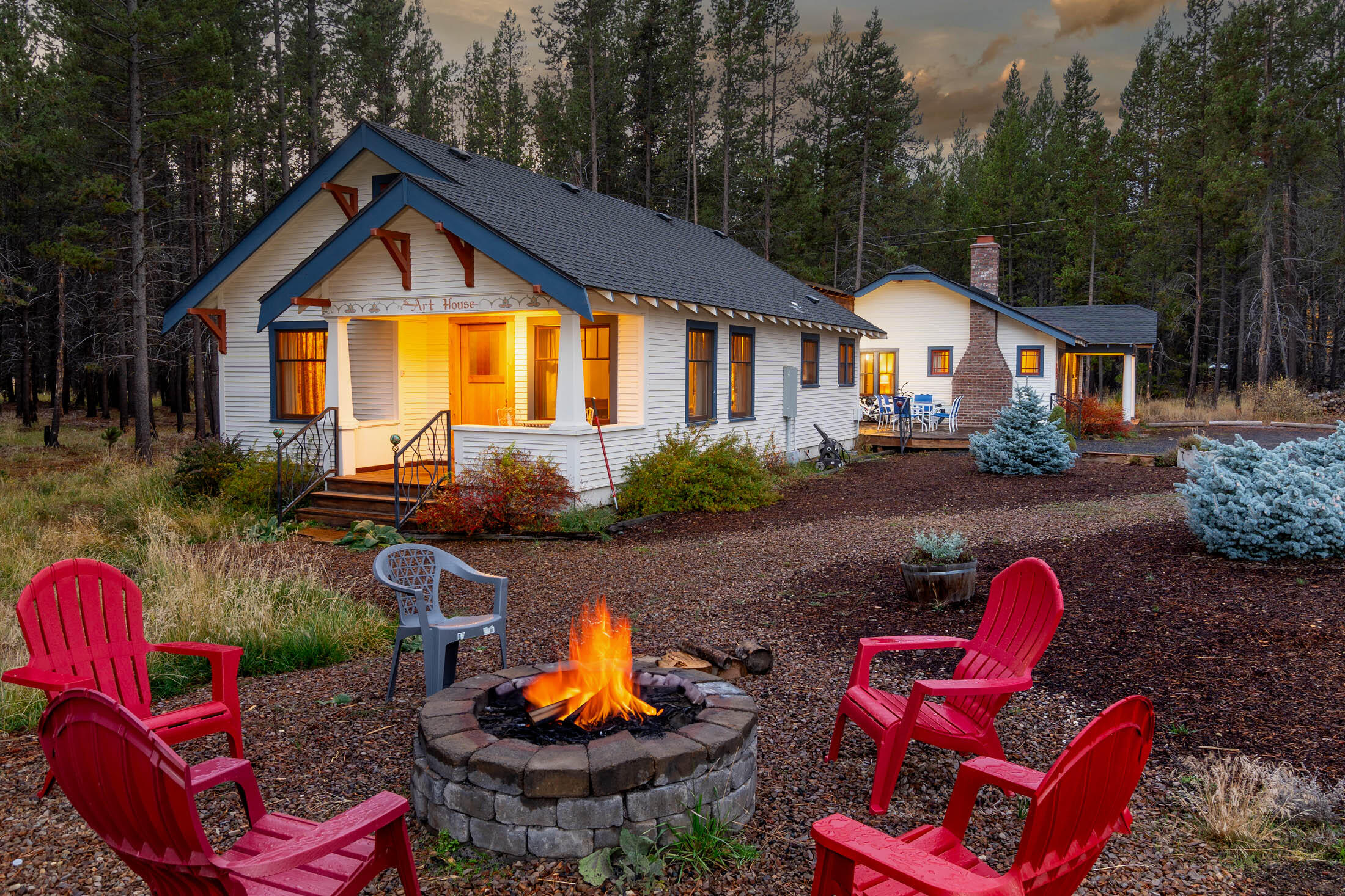 Own a piece of history! This Old Mill home was once a cottage at Old St. Francis McMenamins & has been relocated to Sunriver!  Loving care throughout the years has preserved its charm!  

Enjoy starry nights under the pines in your private hot tub!  With four decks, you have many options to enjoy the peaceful setting. This is your unique getaway in the woods!  5 bedrooms & an additional sleeping porch, two living rooms, & a dining room, allows room for everyone!  

With Mt. Bachelor Ski Resort just 20 minutes away, Deschutes River 2 minutes away, & Sunriver Resort 8 minutes away, your adventure awaits!  Community access to the Deschutes River & Ann's Butte hiking trail nearby!   

The half-acre lot bordering this property to the south may also be available separately & is not included in the price of this home.  

Very successful vacation rental on the market for the first time! Home grossed over 57k last year. Furniture & decor is included at no stated value.