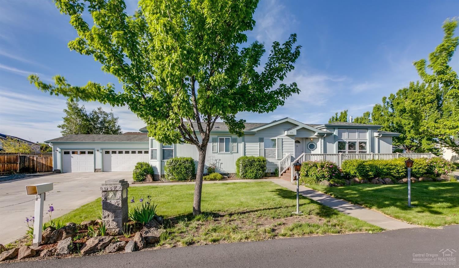 This 4br/2ba home sits on 2 lots, and is beautifully landscaped. Offers large kitchen with 2 pantry's and an island. Fresh paint, a heat pump & A/C. Exterior amenities include triple car garage, 10 X 10 metal shed, RV parking, slate patio, and covered porch. Property is across from the clubhouse, close to medical and shopping. The HOA dues cover water & sewer.