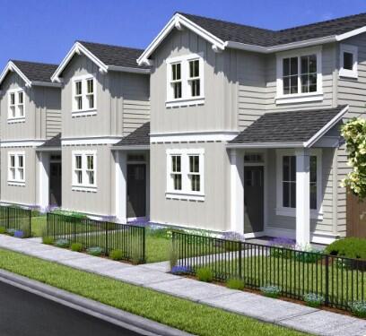 Homesite #163 - Three 1450 sf  Parkside townhomes on one tax lot for investment only.  Two end units have fenced side yards.  Built by award-winning Pahlisch Homes in our Petrosa Community in NE Bend OR.  You will love the open concept kitchen/dining/great room with cozy gas fireplace and light/bright loft with skylight or windows!  Quality finishes include: 6 inch baseboards, stained cabinets, Quartz counters throughout, stainless steel appliances, luxury laminate plank flooring throughout main floor, bathrooms and laundry AND much more! Double wall construction for added insulation, LP siding and gutters. Front yard landscaping and AC included. Homeowners and residents here will have access to a full spectrum of private recreational amenities including swimming pools, parks, green spaces, and paved paths.  Nearing completion Spring of this year.  Great 1031 opportunity. Sales Center open from noon to 5:00 pm daily!