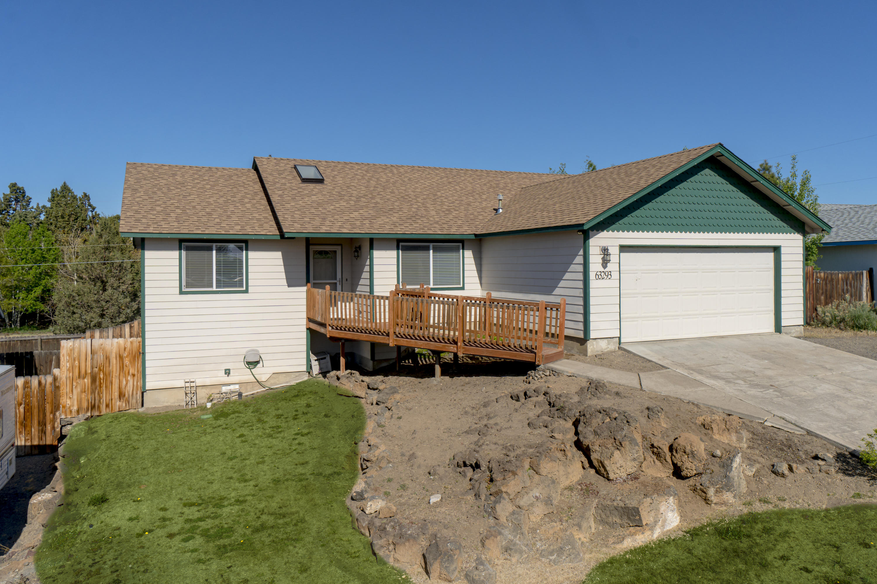 Well appointed, beautiful single level home on Bend's popular NE side. Many windows & skylights make this home extra light & bright with an open floor plan plus vaulted ceilings. Features 4 bedrooms, separation from the master, 2 bathrooms, vaulted ceilings, tile & laminate wood floors, stainless appliances, gas furnace with A/C, fenced back yard, deck & landscaped. Home is close to city amenities such as schools, parks & shopping. Situated on an elevated larger lot w/views of Pilot Butte from the front & back yards plus; new roof installed in 2015.