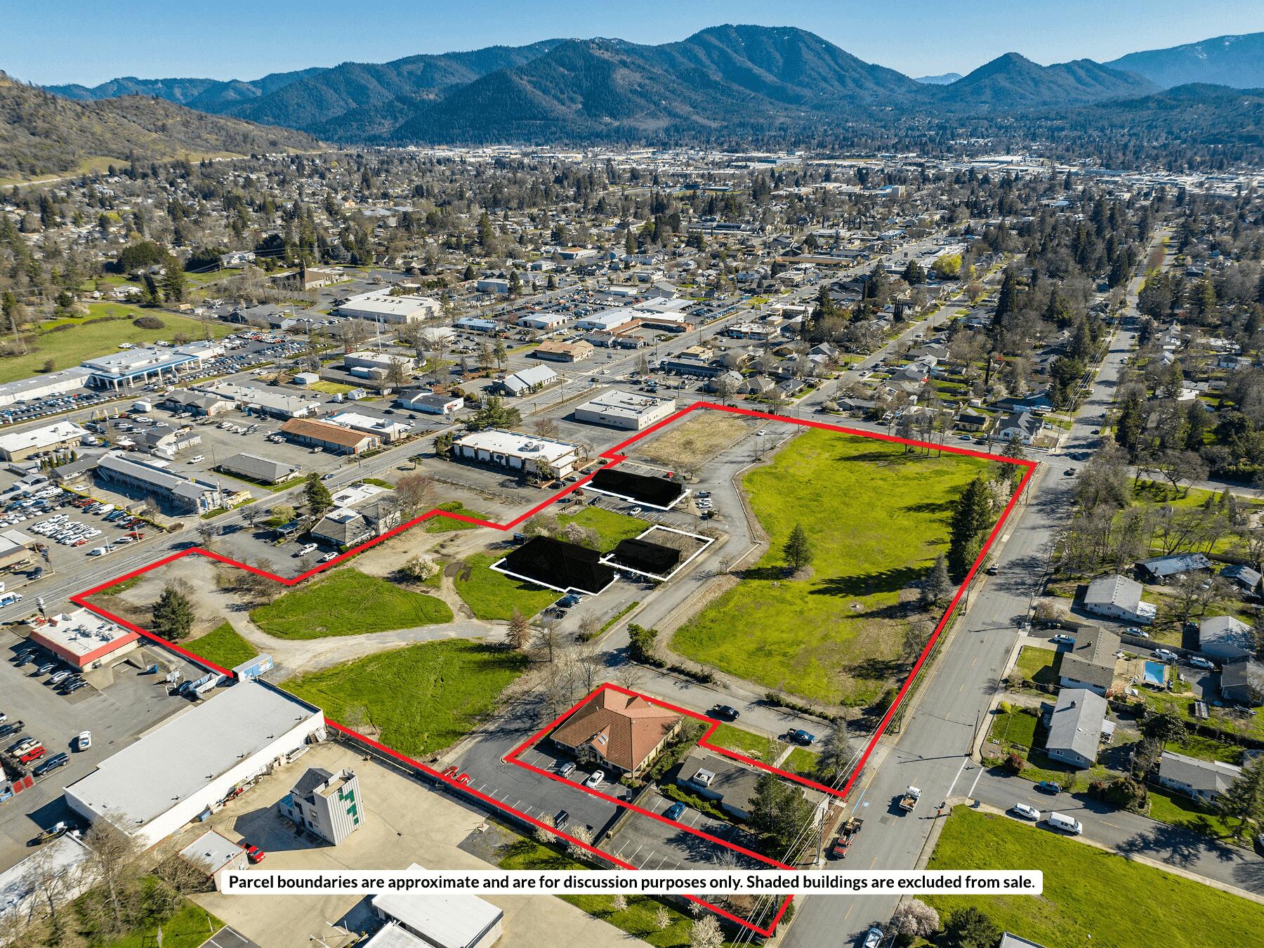 Merit Commercial Real Estate is pleased to exclusively present this mixed-use development site assemblage opportunity in beautiful Grants Pass, Oregon! The portfolio is currently being offered together (seller's preference) or in 3 separate, but adjacent, offerings. The Washington Multifamily Site is a 3.50-acre parcel zoned R-4 (includes common area road at no cost), offered for $1.5m (MLS # 220184690). The Midland Commercial Site presents a more approachable development site at 1.13-acres (includes CA), for $295,000 (MLS # 220184692). Finally, the Franklin Commercial Sites is a diverse development opportunity consisting of 16 parcels encompassing 2.36 acres, available for $495,000 (MLS # 220184691). Seller strongly prefers a single escrow for the entire site. No buildings within the site are included. Please review attached documents.