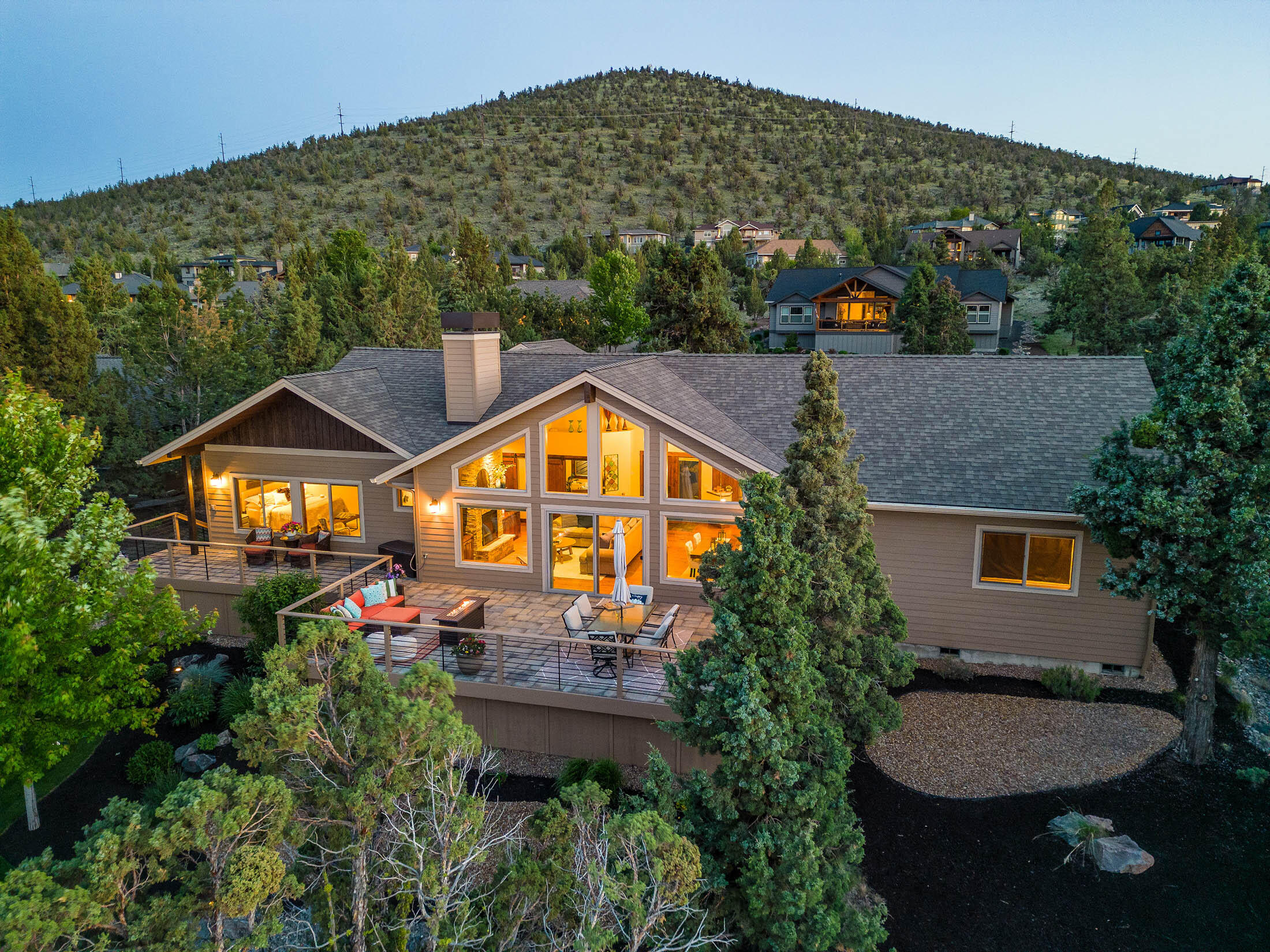 Welcome home. This phenomenal, custom-built, beautifully created home is on the market for the first time. Built in 2016, this home boasts 2480 sqft of perfection. Immaculately kept, with three bedrooms, an office, and two and a half baths, there is room for everyone. It has it all. An extra deep garage, vaulted ceilings with exposed beams, granite counters in the kitchen and quartz in the bathrooms, expansive deck, 3 zone heating and cooling, slow close drawers, massive windows and the incredible view that comes with them. Along with an incredible primary bedroom, there is also a junior suite. This home is next to a common lot for even more space. Located in the highly sought after Eagle Crest Subdivision, it is perfect for vacation or daily living, with all the amenities that are available. The sellers are even offering a one-year home warranty for additional comfort for the next owners.