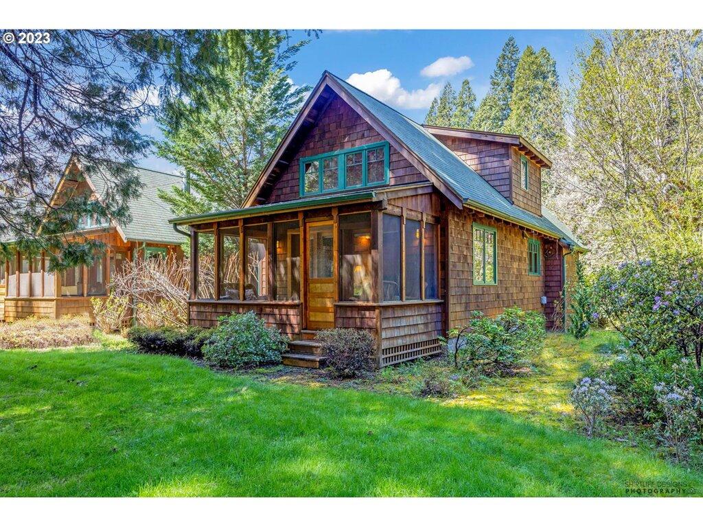 Discover this turnkey riverfront cabin on the McKenzie River, offering stunning river views throughout the home enhanced by clerestory windows that bring in abundant natural light. This 2-bedroom, 2-bath vacation rental blends lifestyle and income potential in one exceptional setting. Enjoy world-class fishing, kayaking, rafting, hiking, and skiing at nearby Hoodoo Ski Resort.
Built with Douglas fir and knotty pine, the cabin features classic Pacific Northwest charm with modern comfort. Inside you'll find a full kitchen, cozy living area with gas fireplace, and a layout ideal for guests or personal retreats. The large screened-in patio creates seamless indoor-outdoor living—perfect for relaxing to the sound of the river.
Currently operating as a successful short-term rental, the property is offered fully furnished for a true turn-key opportunity. A rare walkable river location just steps from McKenzie General Store, Obsidian Grill & McKenzie Station Pub. Lending available