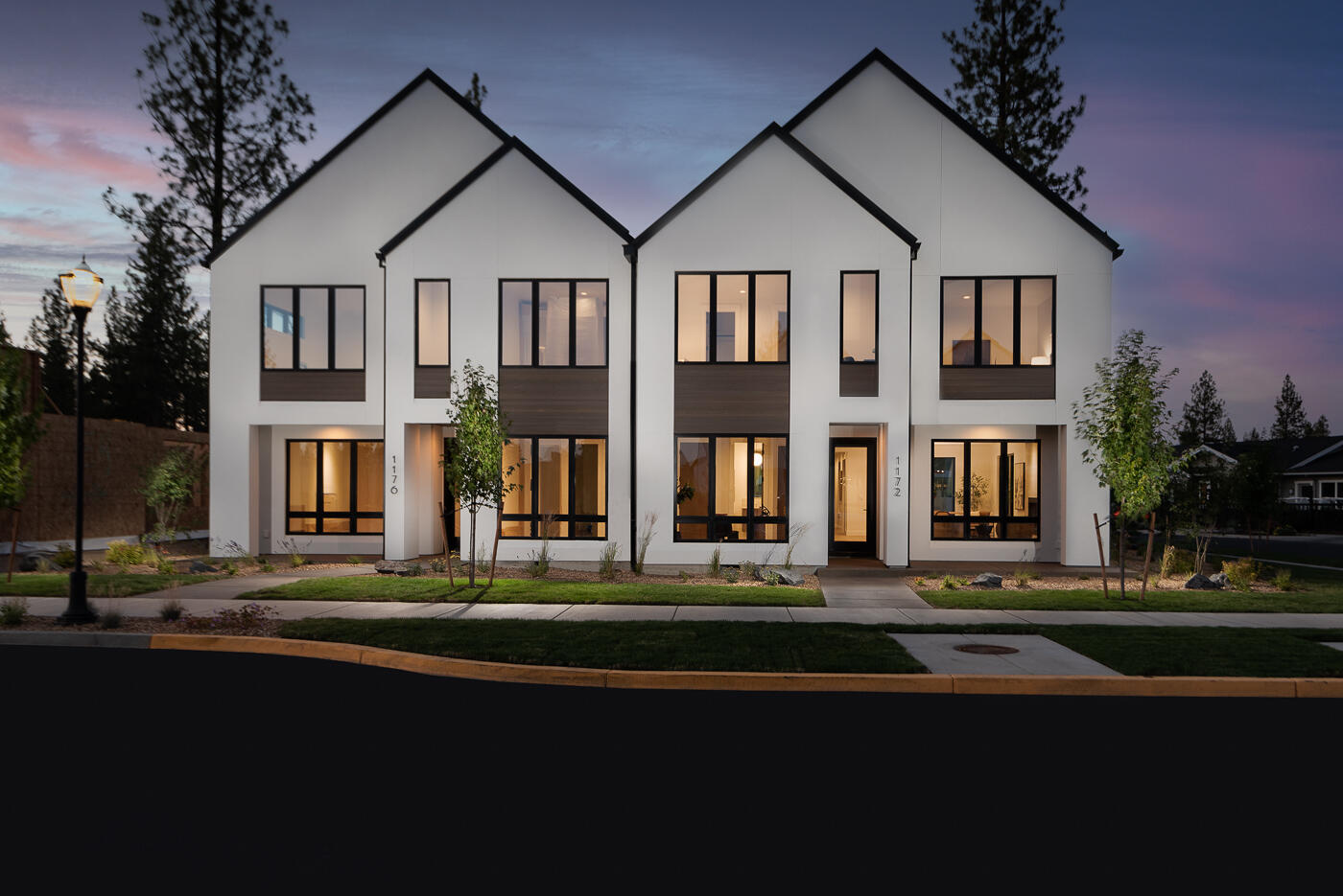 Introducing Trove Townhomes at Discovery West. This collaboration between COBA Award-Winning builders Structure Development NW and Curtis Homes LLC bring Scandinavian-inspired modern designs to Bend's desirable westside neighborhood. Clean lines and contemporary finishes, open floor plan and extraordinary living space. Great room with gas fireplace and hardwood floors. Spacious kitchen, professional appliances, large island and pantry. Dining area and covered patio perfect for entertaining. Guest suite on main level. Primary suite on upper level with vaulted ceiling, tile shower and walk-in closet. Two additional bedrooms, full bathroom, loft, laundry room and covered deck. Two-car garage and fully landscaped. Located in close proximity to future Discovery Corner Plaza, a vibrant mix of storefronts, gathering spaces and venue for neighborhood events. Easy accessibility to popular walking and biking trails. Trove offers carefree active living in this outstanding Discovery West location