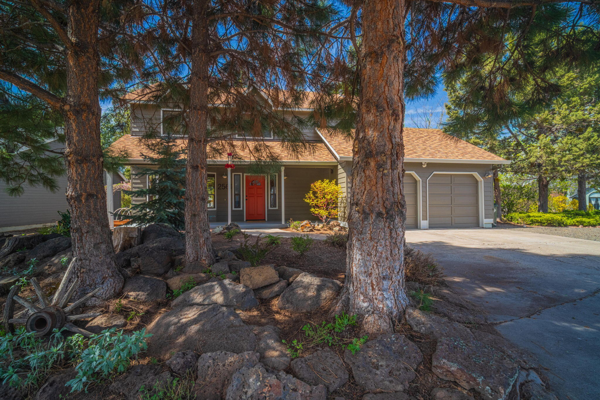 Discover a lifestyle where tranquility meets convenience. This charming, meticulously cared-for mid-town residence is nestled on spacious lot with mature trees on a serene Cul de sac. It offers ease of access to Juniper Elementary, Pilot Butte Middle school, medical facilities, vibrant shopping, delicious restaurant and food cart dining, and scenic Greenbelt connectivity to trails and pathways. Relax in privacy and serenity in the completely fenced outdoor living space featuring paver & deck patios and a soothing built-in water feature. Imagine the possibilities of this spacious lot, along with ample on-site parking. Inside, find 4 bedrooms, plus 2 living spaces, tastefully updated bathrooms, stainless steel appliances, and a newer gas hot water heater and furnace ensure modern comfort. New roof completed 9/1/25. Call today for your private showing.