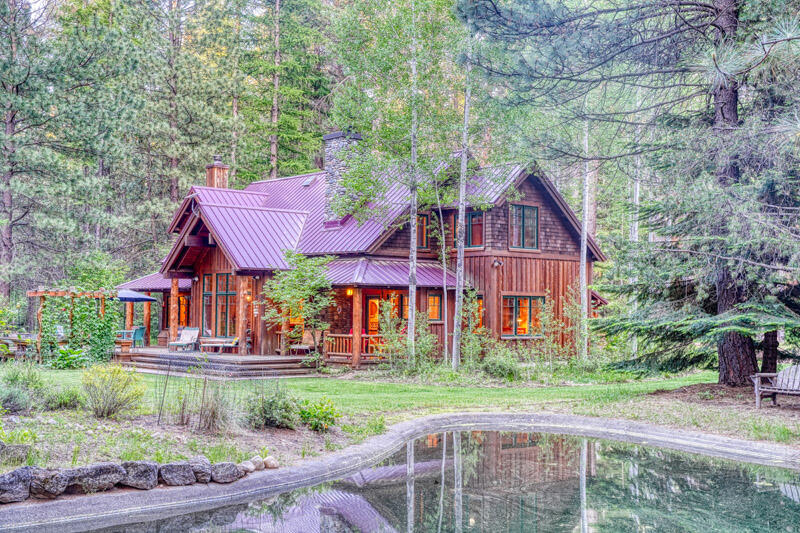 Entered as Comp Sale Only. Camp Sherman Forest Lodge Retreat. Secluded and rare 2.98 acres bordering U.S. National Forest located in beautiful Camp Sherman. Four bedrooms, 3.5 baths, 2,620 sq.ft. with triple garage. Features architecturally designed NW lodge style home with open great room floor plan, beamed ceilings, river rock fireplace, hardwood floors, large outdoor decks and covered porches. Beautiful landscaped grounds with pond, sport court and diverse national habitat. Rare creek irrigation water rights. Private well and septic fencing. The adjacent National forest has extensive trails for outdoor recreation and access to nearby Lake Creek meandering through the woods. Close to the Metolius River, Black Butte Ranch Golf, Hoodoo Ski area and the Old West Town of Sisters.