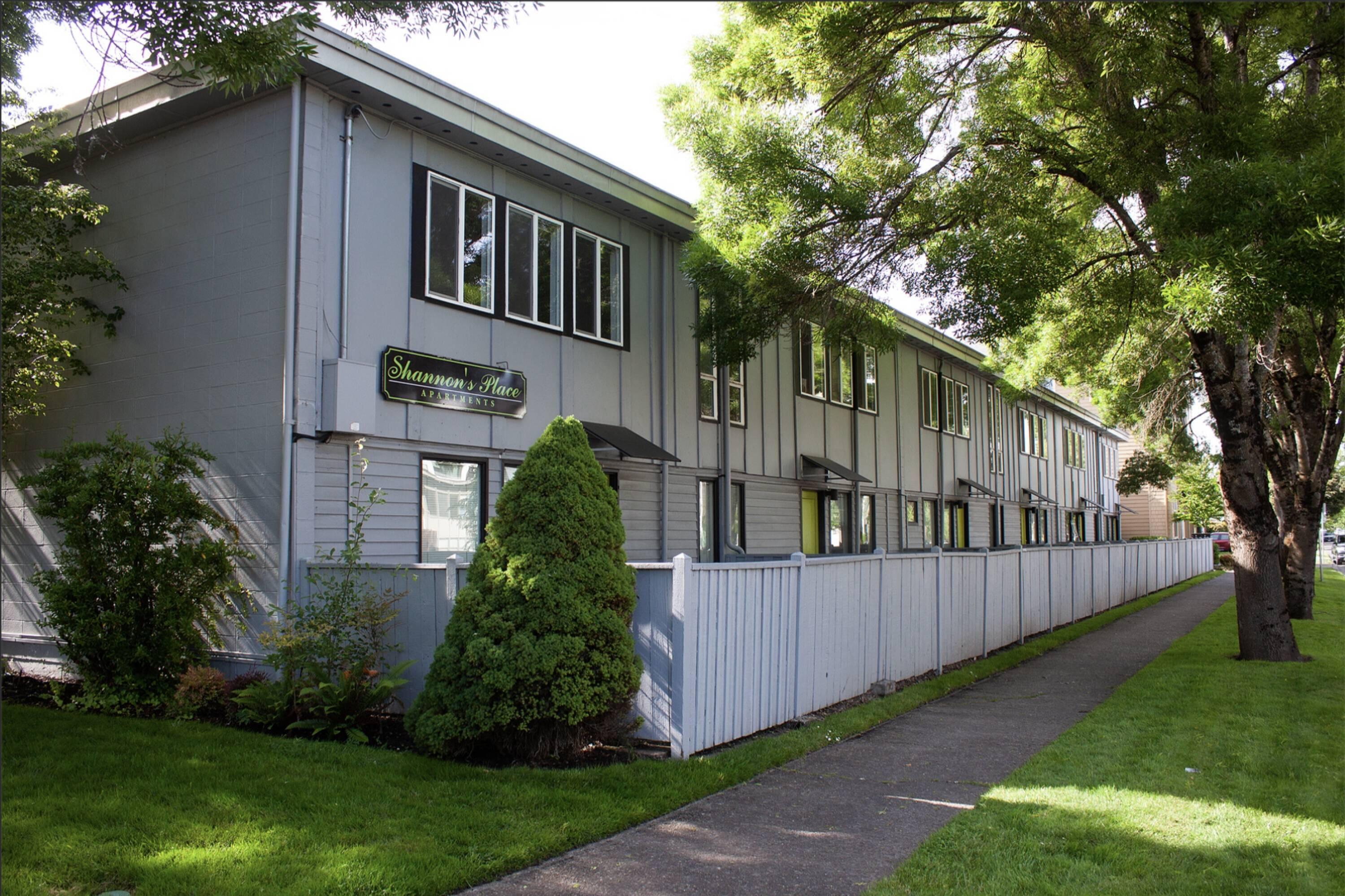 **Taking Back-up Offers**  Shannon's Place Apartments is a 25-unit apartment property located within Eugene, Oregon. The property was built in 1958 and features a unit mix of predominantly two-bedroom units. Its floor plans include two one-bedroom units, and eighteen two-bedroom apartments in a garden-style layout. The property is a two-story wood framed walk-up complex. There is a laundry room on each floor. Shannon's Place Apartments is near shopping and amenities including Safeway, Hiron's Drug Store, Subway, and several local eateries. Nearby parks include West University City Park, Amazon Park and Amazon Pool. The property is located in the South University neighborhood and is approximately two blocks from the University of Oregon campus. The property has a walk score of 84 out of 100 and is walkable for students. The property is also located on the city bus line. Rene' Nelson, CCIM of Pacwest Commercial Real Estate, Eugene OR is the co-listing agent.