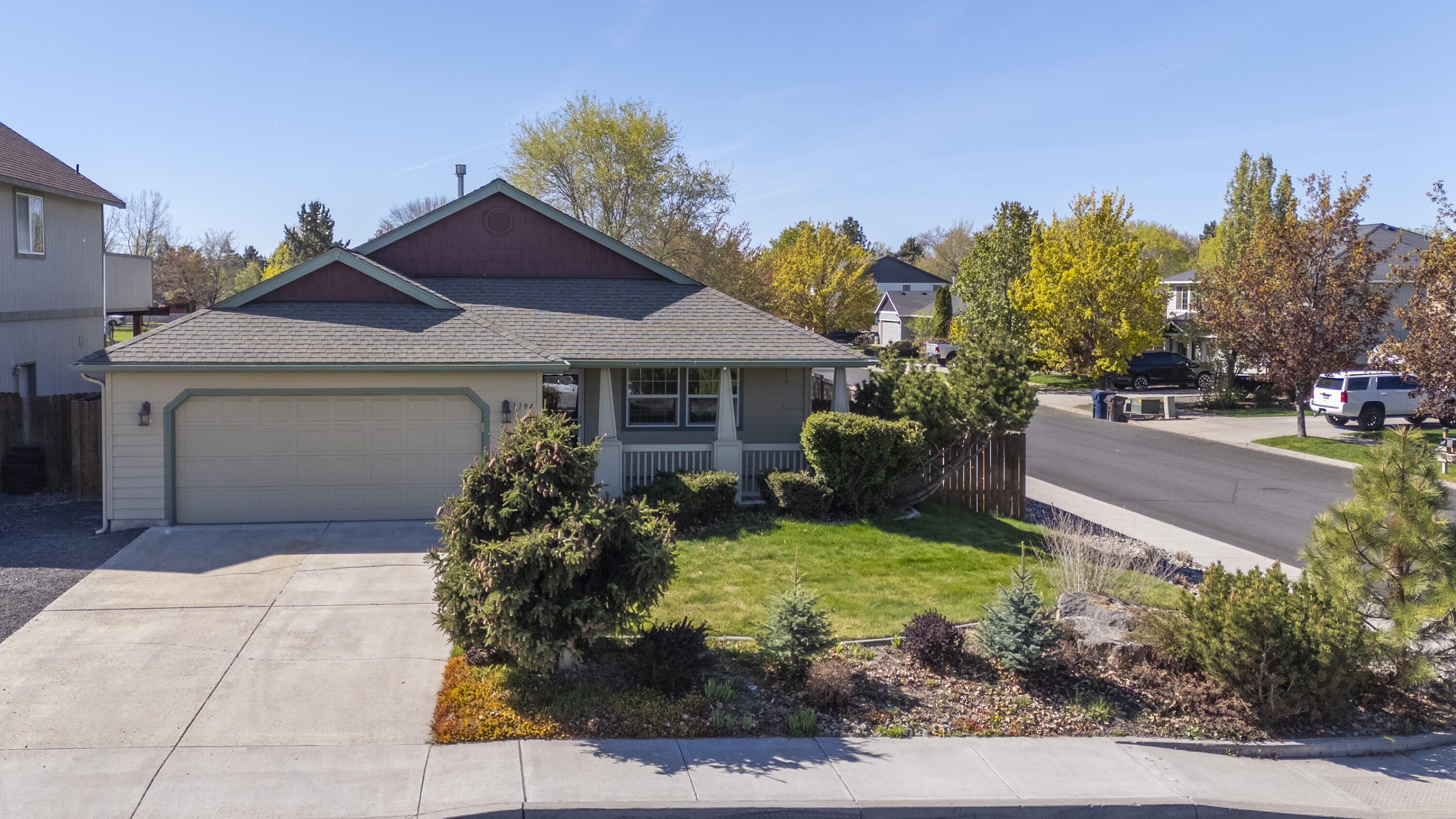 Welcome to this Beautiful, Move-In Ready Single-Level Home! This well-maintained home sits on a large corner lot, offers RV parking & backs up to Quince Park, offering both privacy & open views. Step inside to vaulted ceilings & a spacious living room with a cozy gas fireplace. The adjacent kitchen/dining/gathering room features durable Pergo flooring, a large breakfast bar & an abundance of cabinetry. A sliding patio door opens to an expansive patio overlooking the park, creating a perfect indoor-outdoor flow. The oversized primary suite boasts a walk-in closet, double sinks & a tub/shower combo. Outside you'll find a fenced backyard, a 12x12 storage shed & room to park up to a 48ft RV. The refrigerator & large capacity washer & dryer are included in the sale. This home is a rare blend of comfort, functionality & location. Seller is offering $10,000 towards buyer's rate buy-down or buyers lender's allowable closing costs/prepaids.