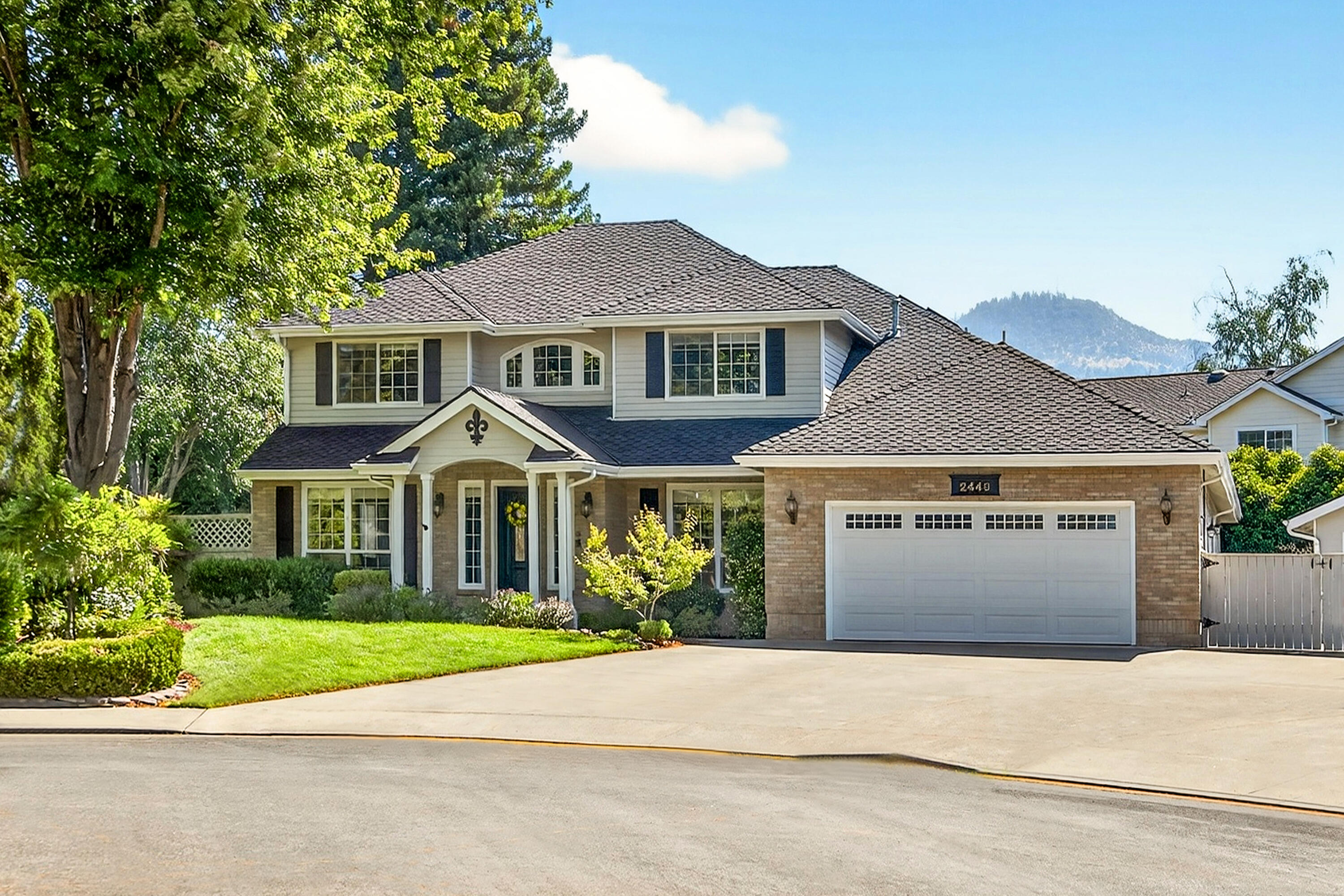 A true gem in East Medford's prestigious Brookdale Meadows. This beautifully built Mahar home offers 2,943 sqft of thoughtfully designed living space, featuring 4 bedrooms, 2.5 baths, multiple formal & informal living areas, plus a versatile media/bonus room or potential 5th bedroom. Nestled on a serene, park-like .25-acre lot at the end of a quiet cul-de-sac, the property boasts a private backyard oasis — an entertainer's dream complete with an inground pool, gas fire pit, lush mature landscaping, & spacious covered patio. Updates include a newer HVAC system, gas water heater, & durable composition roofing. The open-concept kitchen, casual dining area, & family room w/cozy gas fireplace provide seamless views & access to the inviting backyard. Additional highlights include a large utility room w/sink, finished 2-car garage, detached shop/studio, dog run, gated RV parking, & generous off-street parking. A rare & exceptional opportunity in one of East Medford's most desirable locations