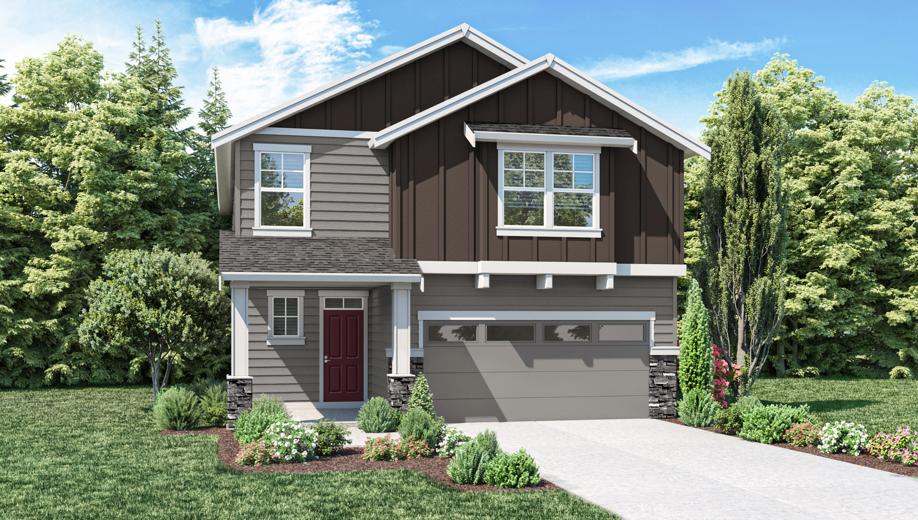 SIGNATURE SERIES HOME INCLUDES AIR CONDITIONING, BLINDS & GARAGE DOOR OPENER.   LOCK IN YOUR RATE NOW when using affiliated lender + $7,000 credit toward closing costs! Fantastic Stone Creek location near Silver Rail Elementary, Stone Creek Park and minutes to the Old Mill District.  Model home at 61408 SE Colima. The CAMBRIDGE is a 4 bedroom, 2.5 bath open concept plan with huge bonus and formal dining room.  Beautiful finishes throughout include quartz countertops, stainless steel appliances with gas range, large island, step in pantry, fireplace and  primary suite with walk in closet.  Smart Home features and New Home Warranty. Fenced with  landscaping and irrigation.  Exterior rendering is representational of elevation style, not colors or masonry.  Photos representational of plan, not actual home. Specs, colors and features may vary. HOA $244/Quarter. Estimated July/Aug completion.