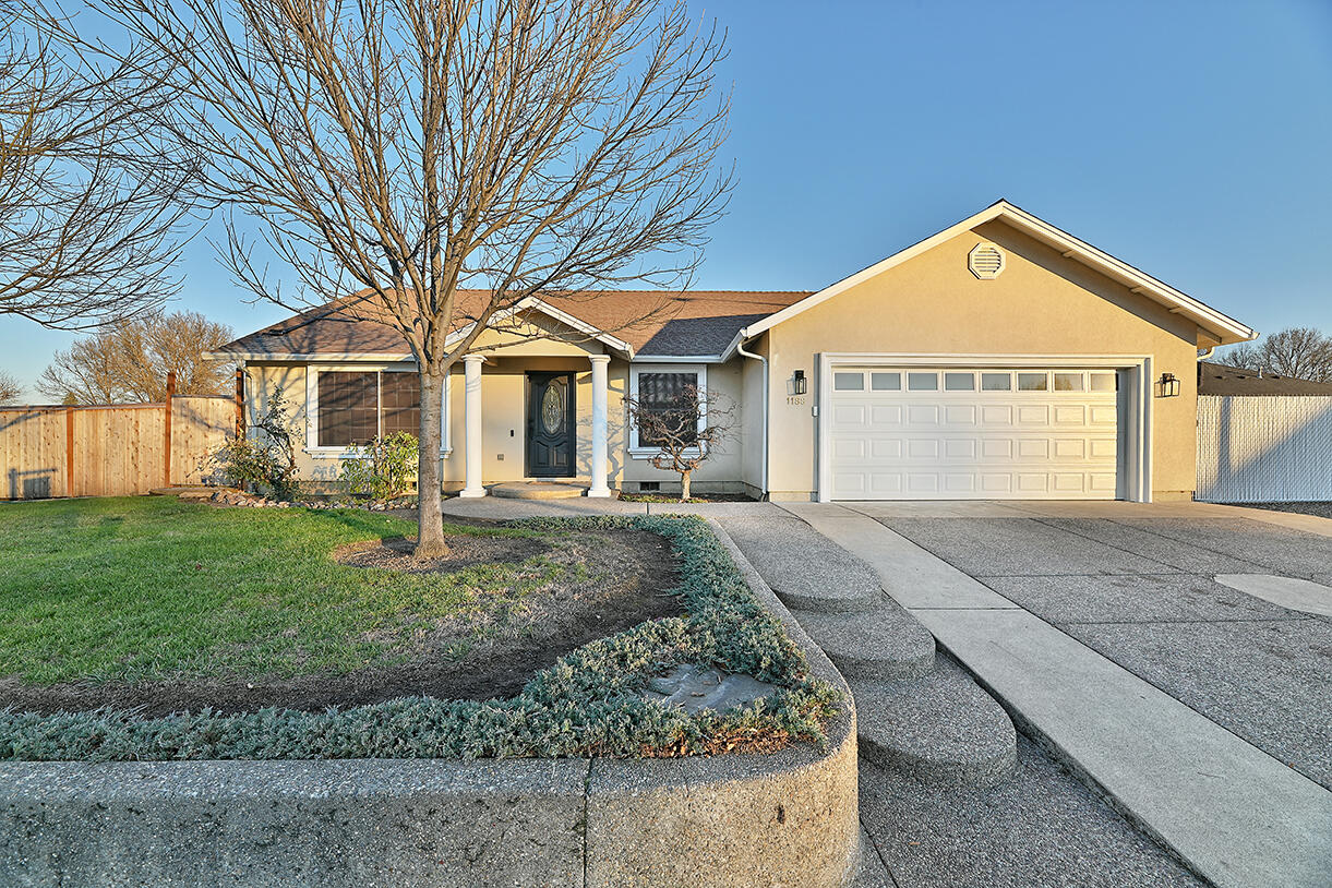 Stunning Updates! Welcome to your beautiful 3-bedroom, 2-bath home with Pool and RV Parking! Featuring Freshly Painted Interiors & New Vinyl Laminate Flooring, this home offers a warm & inviting atmosphere throughout. The Spacious Open Floor Plan features Soaring Vaulted Ceilings and an abundance of natural light, making it the perfect setting for both relaxation & entertaining. The Large Kitchen is the heart of the home, equipped with a gas stove, ample counter space, & a convenient breakfast bar, ideal for casual meals or morning coffee. The dining area adds a touch of elegance for those special gatherings/entertaining. Step outside to your sparkling Pool & Spa—perfect for cooling off on hot summer days or simply relaxing. Additionally, you'll appreciate the lovely garden beds, fully fenced yard, and the convenience of the RV parking. With All New Lighting and Hardware adding a stylish touch, this home truly has it all. Don't miss the opportunity to make this property yours!