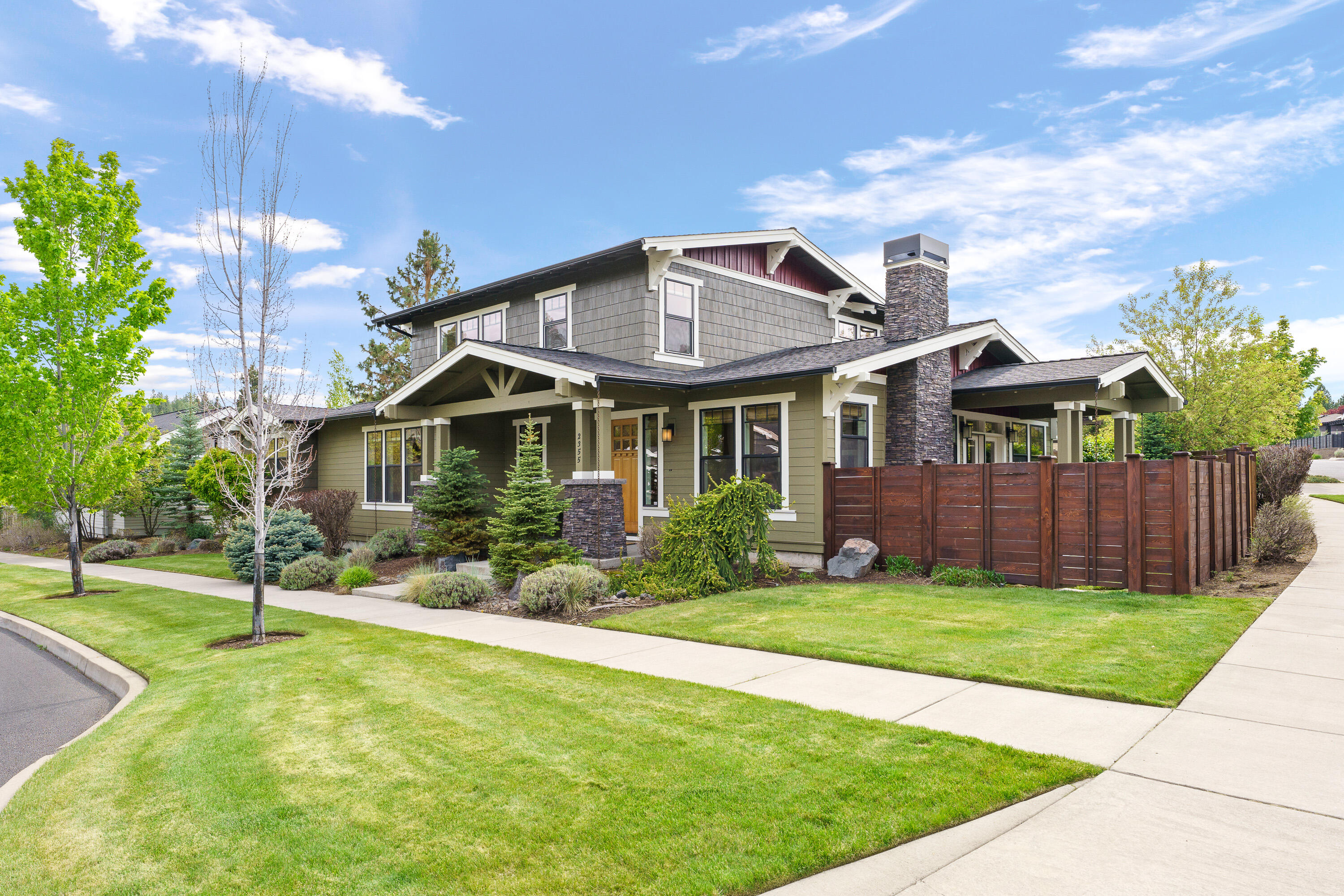Northwest Crossing move-in ready 4 bedroom spacious craftsman home built in 2013 on a corner lot. You're greeted by an open great room with gorgeous hardwood flooring, inviting kitchen w/large entertaining island, covered patio, and oversized laundry/mudroom. Primary suite is on the main level with custom tiled primary shower. Upstairs are 3 bedrooms with 2 walk in closets plus a versatile bonus room/loft. This home was the builders showcase home in 2013 Tour of Homes and is lightly lived in and exceptionally well maintained. Earth Advantage Gold certification. Upgrades throughout include: garage with custom cabinetry, epoxy floor and shop area; fenced yard enclosure; all exterior recently painted. This property is turnkey and ready for you today! Ideal access to Galveston corridor and everything NWX offers for shopping, restaurants, schools, parks, and trails a short walk away.