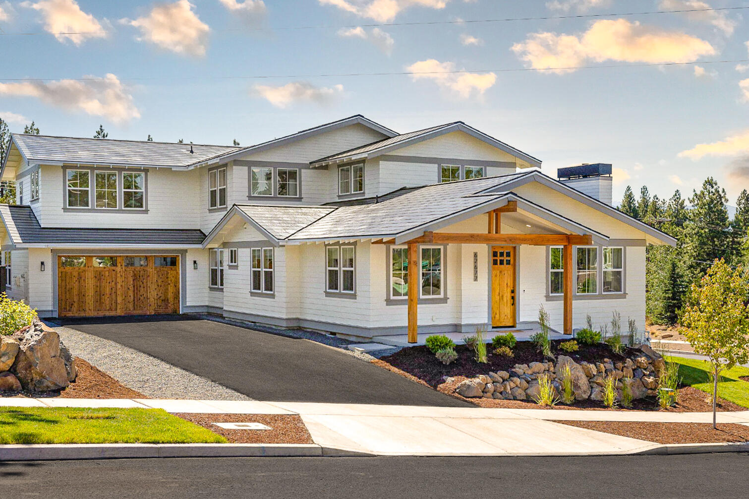 Discover this blend of modern luxury and flexibility conveniently located on the Westside of Bend. Luxurious yet functional, this unique property has both a 4b/3ba + office (main house) 2b/1ba (ADU) furnished rental that could be used to offset your mortgage. This award-winning home, celebrated for its stunning architecture, is net-zero thanks to its innovative Tesla solar roof, offering sustainable luxury at its finest. Easy first floor living boasts the primary suite, guest bed/bath and office. The open concept kitchen seamlessly integrates the indoor and outdoor living space including a covered deck, hot tub, and fully-fenced backyard. The guest house or ADU has private access, a zero-maintenance fenced yard, and a strong history of premium rents. The trailhead to Shevlin Park is just across the street, with Northwest Crossing only 5 minutes away, downtown Bend 10 minutes away, and Mt. Bachelor just a 30-minute drive. Don't miss out on this rare home! *Seller is licensed realtor.