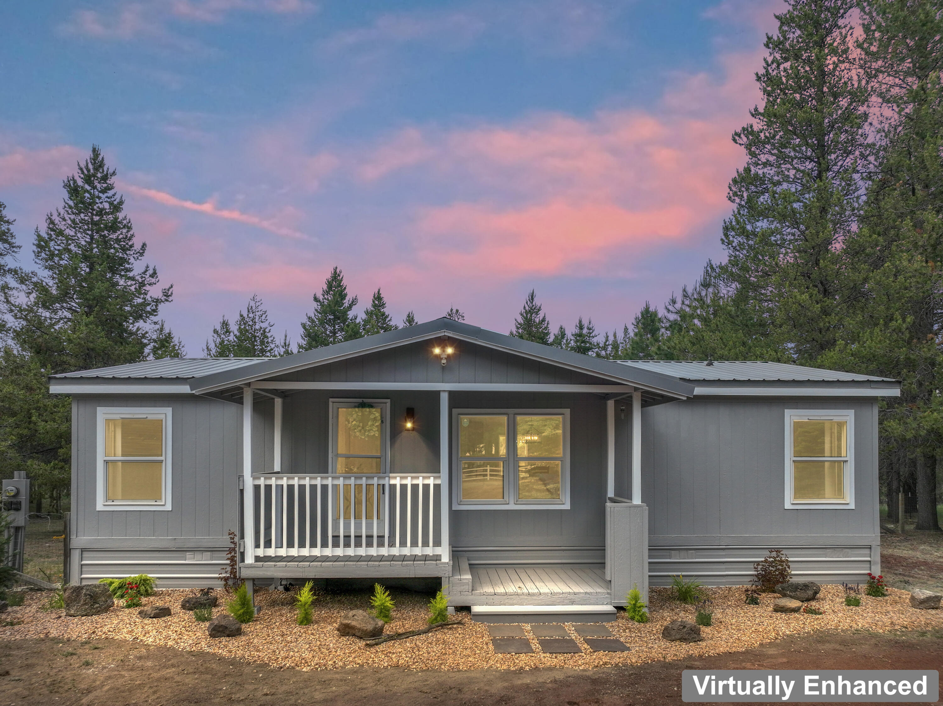 HOME QUALIFIES FOR STANDARD HOMEOWNERS INSURANCE Charming 3-bed, 2-bath home on 1.01 acres, located on a quiet cul-de-sac. Surrounded by fir trees, this updated property features a fully fenced yard, covered front and back decks, and amazing outdoor space. Includes a storage shed, a loafing shed with an enclosed pen, and corrals, all great for livestock. Extra storage space is built onto the back of the garage. Interior updates include fresh paint, new flooring, a remodeled kitchen, a walk-in shower in the updated primary bath, and a walk-in closet in the primary bedroom. Peaceful and move-in ready.