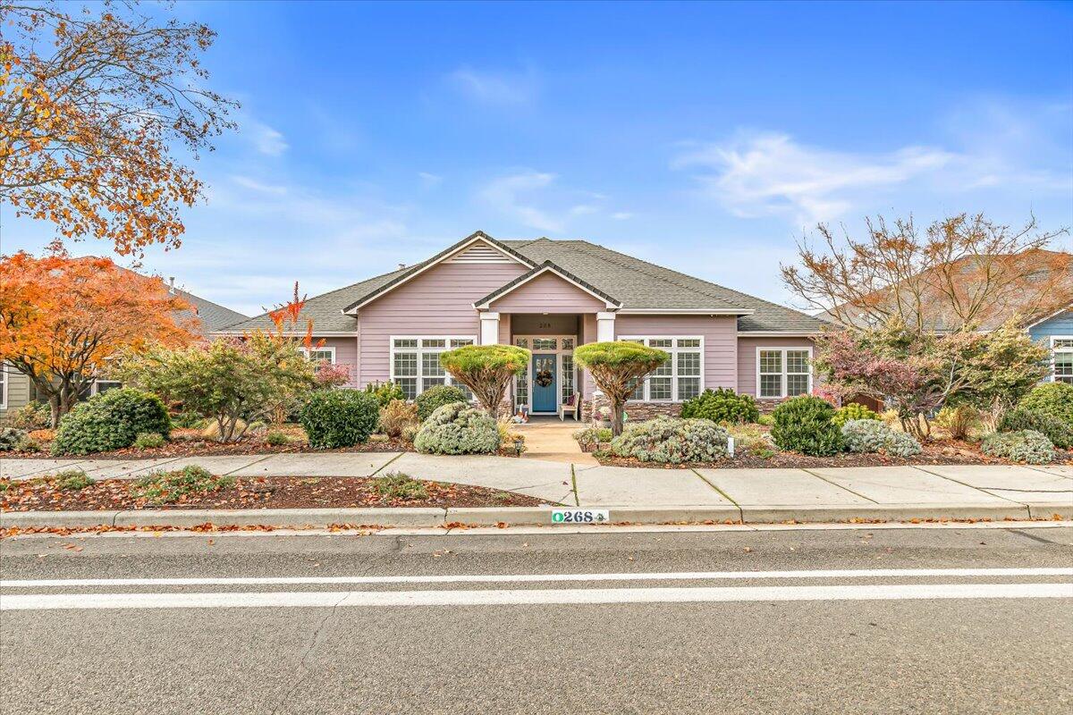 Beautifully maintained 2,548 sq ft home in the desirable Eagle Point Golf Course community. This spacious residence features vaulted ceilings, abundant natural light, a dedicated office, formal dining room, and a large kitchen with ample storage plus an additional eating area. The primary suite offers a soaking tub and walk-in shower. Enjoy a private, peaceful backyard accessed via a rear alley, with a covered patio, mature landscaping, shade trees, and automatic outdoor shades. Recent upgrades include a 2025 Daikin AC condensing unit and a 2024 tankless water heater. A perfect blend of comfort, space, and modern improvements in a premier neighborhood. Additional photos will be added on Saturday 11/22