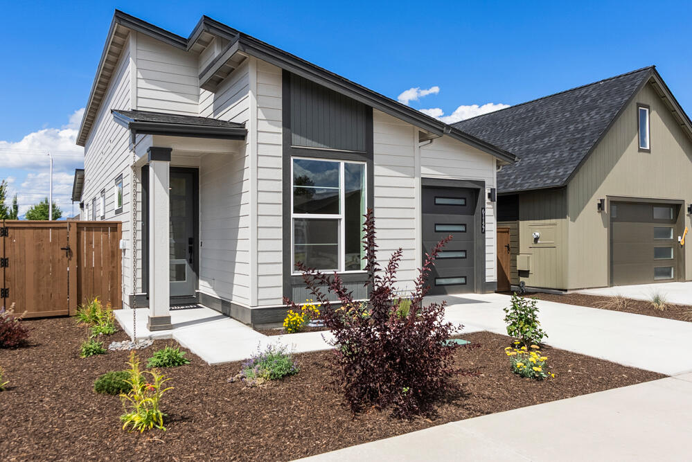 This ORCHARD plan, built by Award winning Pahlisch Homes, is on Lot #6, is complete and MOVE IN READY!
Embrace the comfort, functionality, & flexibility this remarkable property has to offer. Nestled amidst a community of single family homes, and the allure of nearby conveniences such as shopping & Pine Nursery Park.  Step outside onto the covered patio, where you can enjoy the serenity of the outdoors in any weather.  2 bedrooms, 2 baths, and a versatile space that can be used as a home office, study area, or even a cozy reading nook.  Exceptional finishes include: Quartz counters in kitchen, bath, & laundry.  Full height kitchen backsplash, tile shower walls in the primary bath, Tankless water heater, AC included.  Fully landscaped front and back.  Large side yard perfect for raised garden beds, pets, or yard games.  Photos are virtually staged.