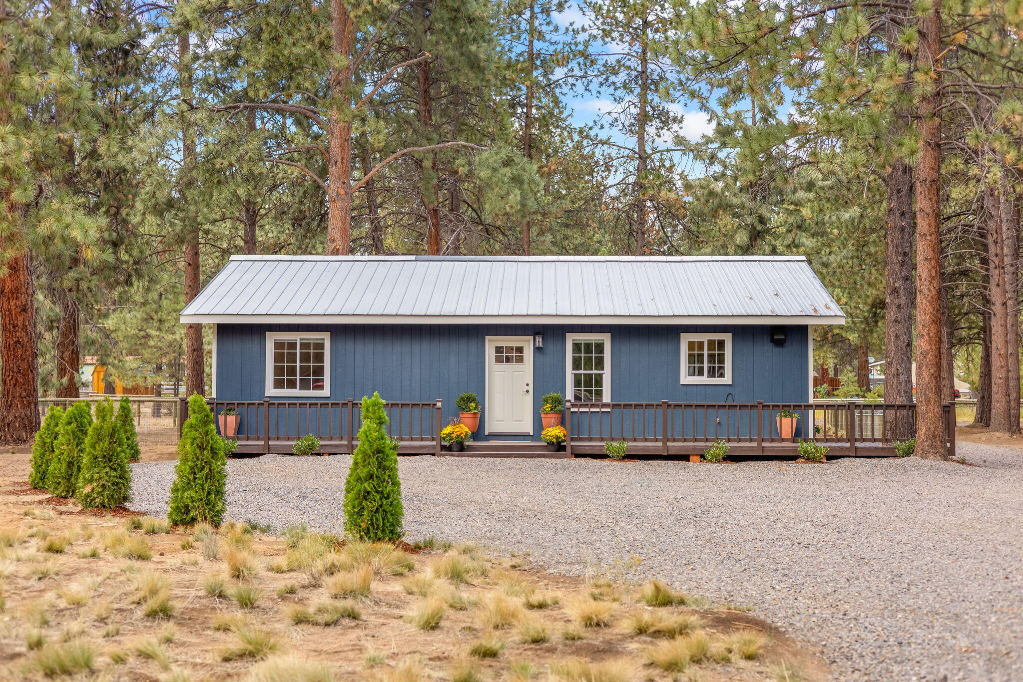 Experience the perfect blend of comfort, style, and tranquility at 60061 Navajo Rd! Nestled on 1.15 acres in a peaceful, wooded setting in Deschutes River Woods, this fully refreshed single-level home is truly turnkey. Every detail has been thoughtfully updated, including brand-new front and back decks, fresh interior and exterior paint, updated bathrooms, new appliances, and refreshed landscaping. Dual driveway access from Hopi and Navajo makes parking for RVs, boats, and trailers effortless. The bright, open layout flows seamlessly to a private, fenced backyard, creating a serene retreat ideal for relaxing or entertaining. Modern upgrades and meticulous care make this home feel fresh, inviting, and ready for you to move in and enjoy Central Oregon living!