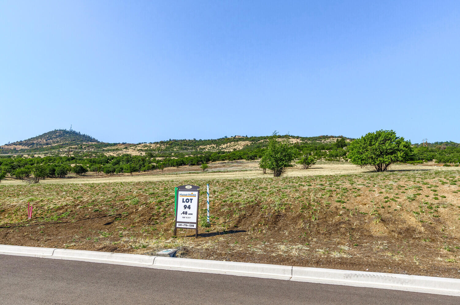 Prime reverse living lot with views from the front and the back of the homesite. Could also accommodate a single level or two-story type plan. Located in East Medford's Premier Saddle Ridge Subdivision. This is lot 94. All building plans must be submitted to the Architectural Review Committee for approval prior to the start of construction. The listing agent is related to the seller.