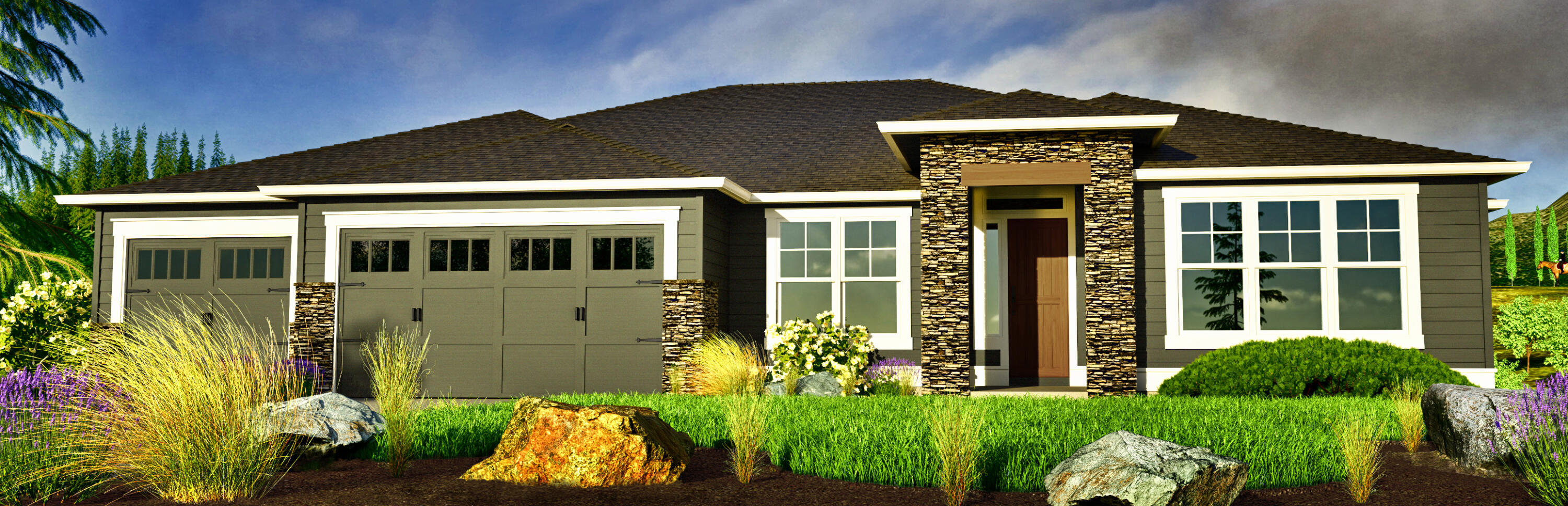 Large Treeline Lot 44. Brought to you by award winning builder Pahlisch Homes. The Sandoval boasts 3 bedrooms, a den, plus a generous bonus/flex room, 3 baths and ample open space in the great room. High-end features like coffer ceilings, custom built-in cabinetry, engineered wood flooring in entry, great room and kitchen/dining room, oversized quartz island and countertops with full height kitchen tile backsplash, Kitchen Aid Stainless-steel appliance package with gas range, walk-in shower with tile floor and tile surround, and smart home integrations. Three car garage boasts a 26+ foot third bay with 10' garage door. Come enjoy all the excitement that Bend's west side has to offer with shopping, eateries, recreational trails, Mt. Bachelor, and parks close by. Come live, play, and enjoy! Photos of similar home as this home has not started.