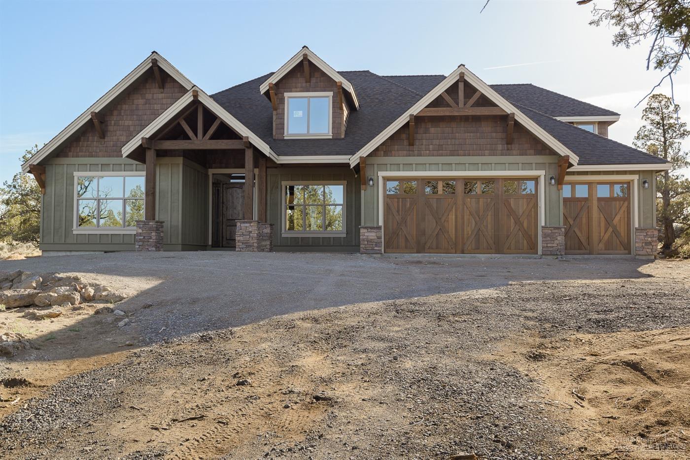 Brand new home on 11.80 acres with abundance of old growth juniper and natural rock outcroppings! Acres and acres of BLM land adjoining property. Entire home has solid surface counters. Stainless steel appliances. Knotty alder cabinets. Knotty alder solid core doors/trim. Vaulted ceilings in nearly every room. Covered rear patio with gas fire pit. Tiled master bedroom and guest bedroom showers. Huge bonus room upstairs with full bath and possible bedroom.
