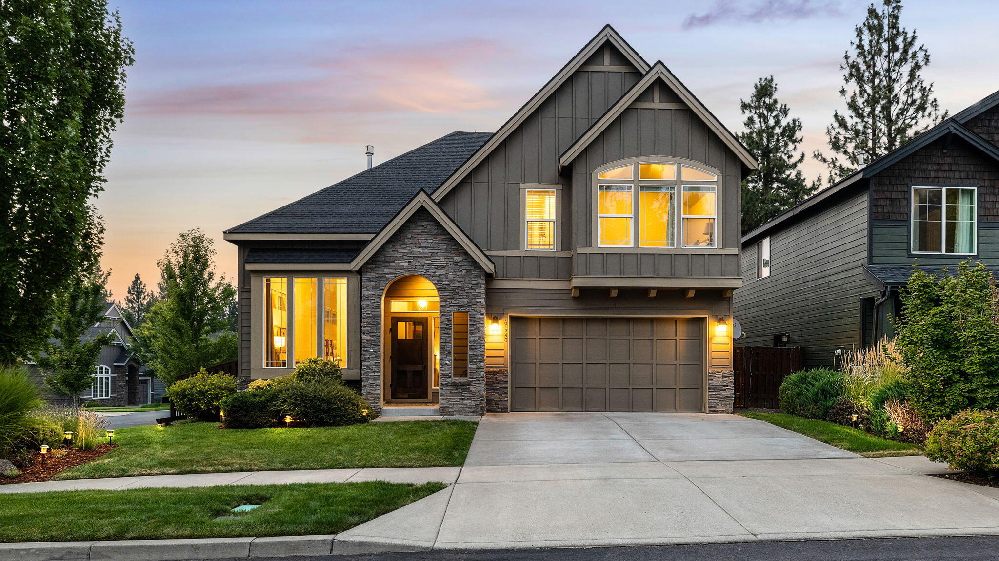 Your beautiful updated SW Bend home with 3-car tandem garage is here! Located on a large fenced lot, 2 blocks from scenic Deschutes River Canyon trail. Pool, gym, courts, clubhouse, shopping and more! The Chef's kitchen impresses with quality stainless appliances, slab quartz countertops, counter-height Island, plus a large 10'x10' pantry. The spacious open great room is accentuated with vaulted ceilings, tons of natural light, fireplace, and access to a covered outdoor entertainment deck. When you need room for an office, studio, workout, crafting or playing, there's plenty of space on the main and upstairs levels! The primary bedroom ensuite affords both privacy and views of trees. West-facing sunset views. Large, landscaped grass backyard has a firepit (room for hot tub), covered patio and deck, BBQ stub for relaxing and entertaining + raised garden beds for flowers and veggies. Check out the virtual tour. Come see today!