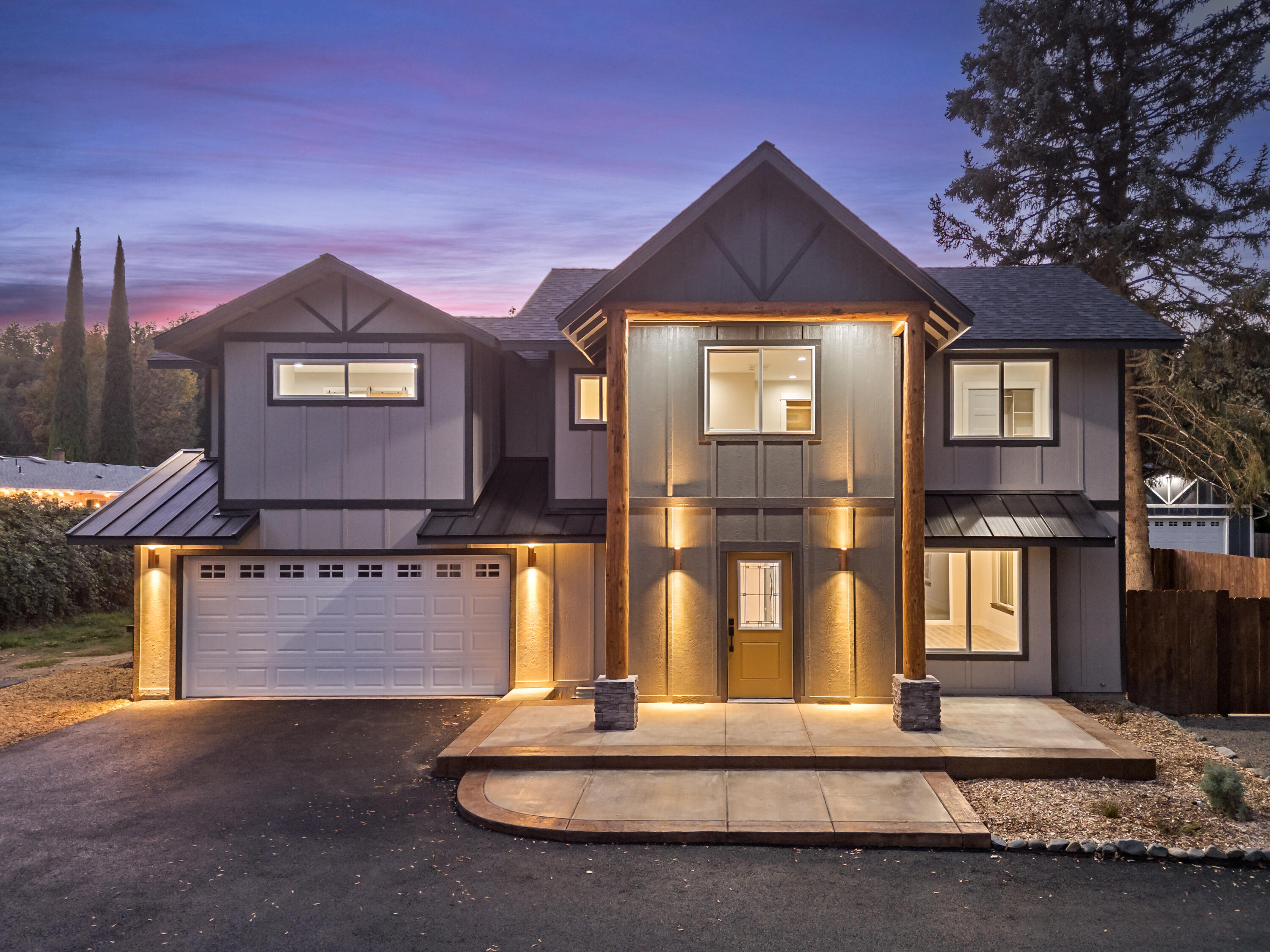Modern New Construction Home in Grants Pass - Stunning Design Meets Natural Beauty

Be the first to own this beautifully built modern home in the heart of Grants Pass! Featuring 3 spacious bedrooms, 2.5 baths, and over 1,700 sq ft of thoughtfully designed living space, this property combines clean contemporary finishes with timeless natural materials.

You'll be captivated by the old-growth Douglas Fir pillars that frame the front of the home - a striking architectural detail that sets the tone for the craftsmanship found throughout. Inside, enjoy concrete countertops, open-concept living, beautiful flooring, and tile showers. 

The primary bedroom offers partial mountain views, providing a peaceful ambiance. Step outside to a fully fenced backyard with gated access - perfect for privacy, pets, or entertaining.