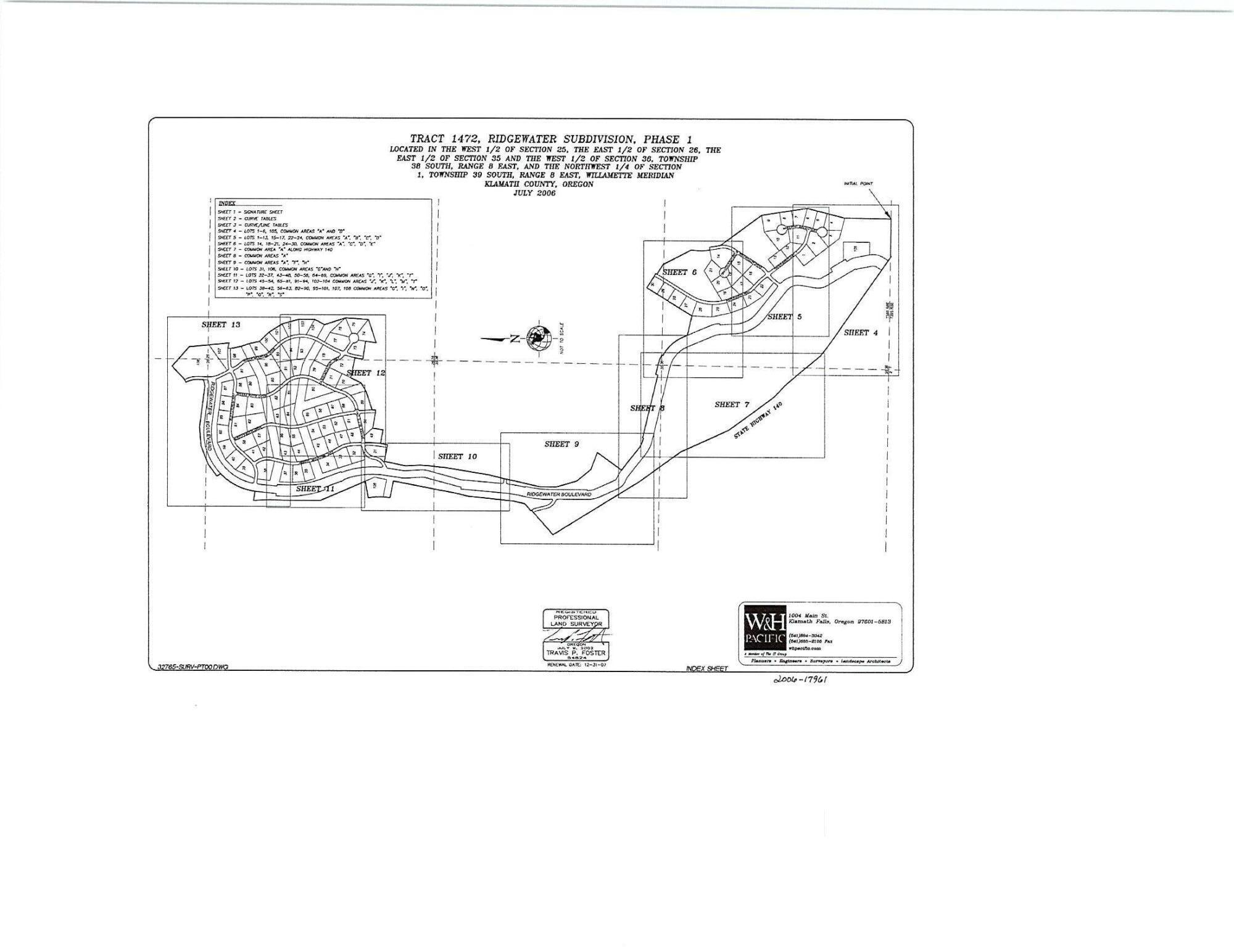Ridgewater Subdivision -Phase 1 - Land