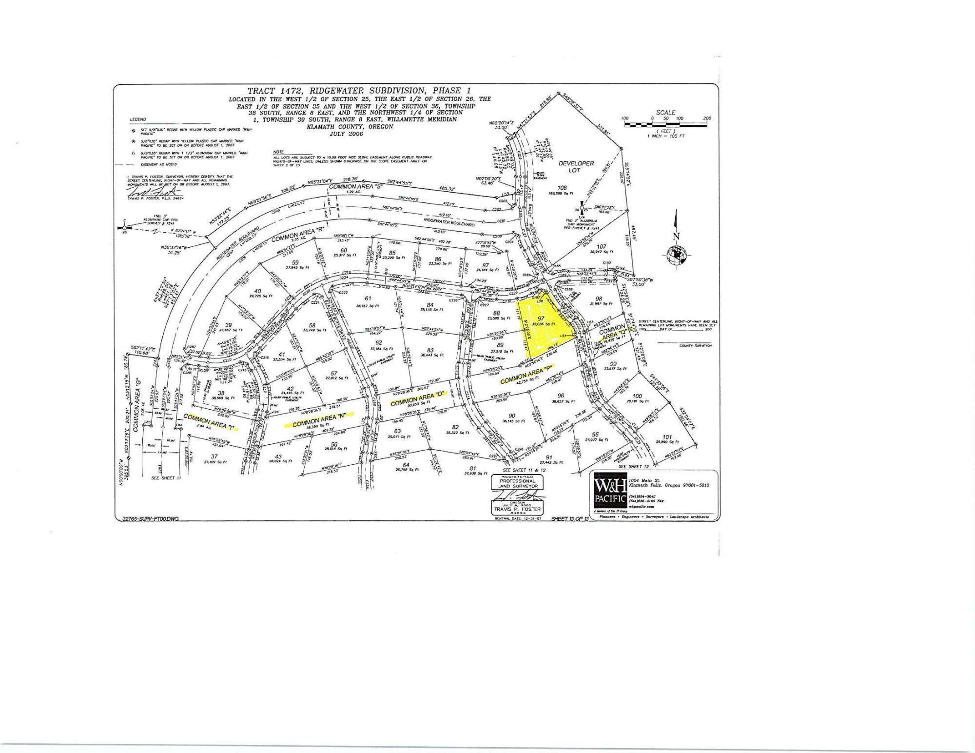 Ridgewater Subdivision -Phase 1 - Land